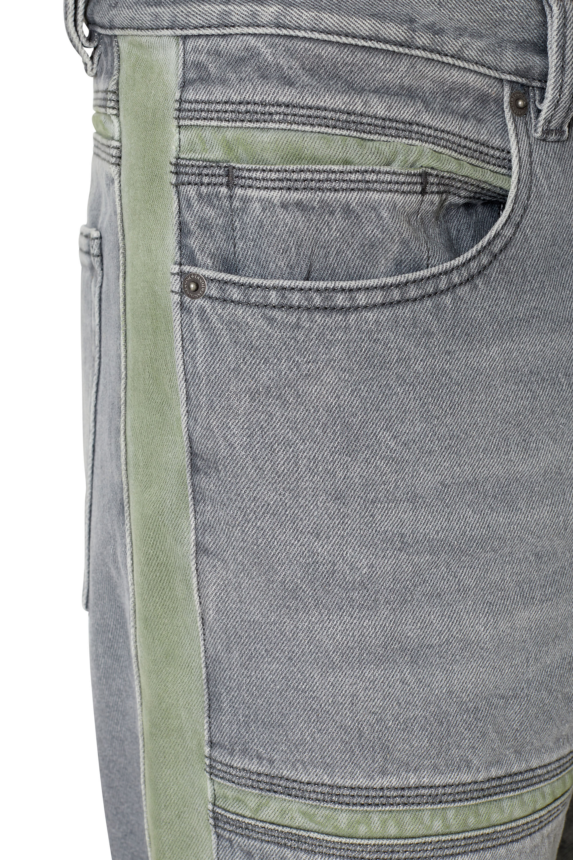 Diesel - D-Mand 007G2 Straight Jeans, Gris Clair - Image 6