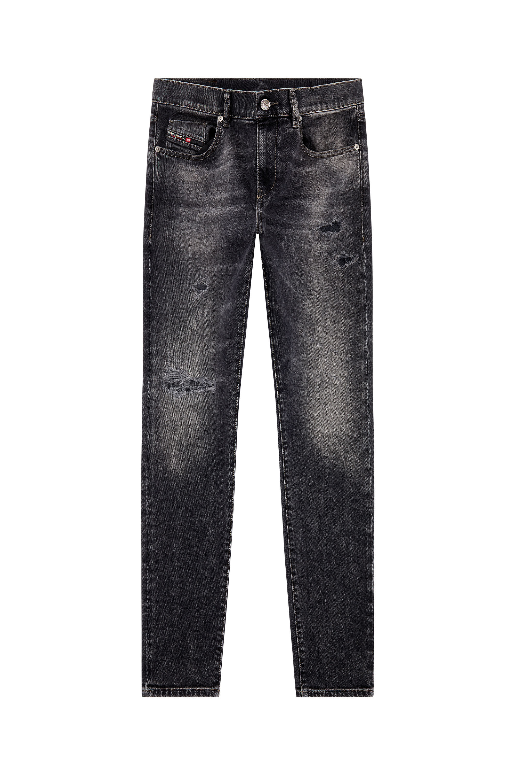 Diesel - Slim Jeans 2019 D-Strukt E69RC, Black/Dark Grey - Image 2