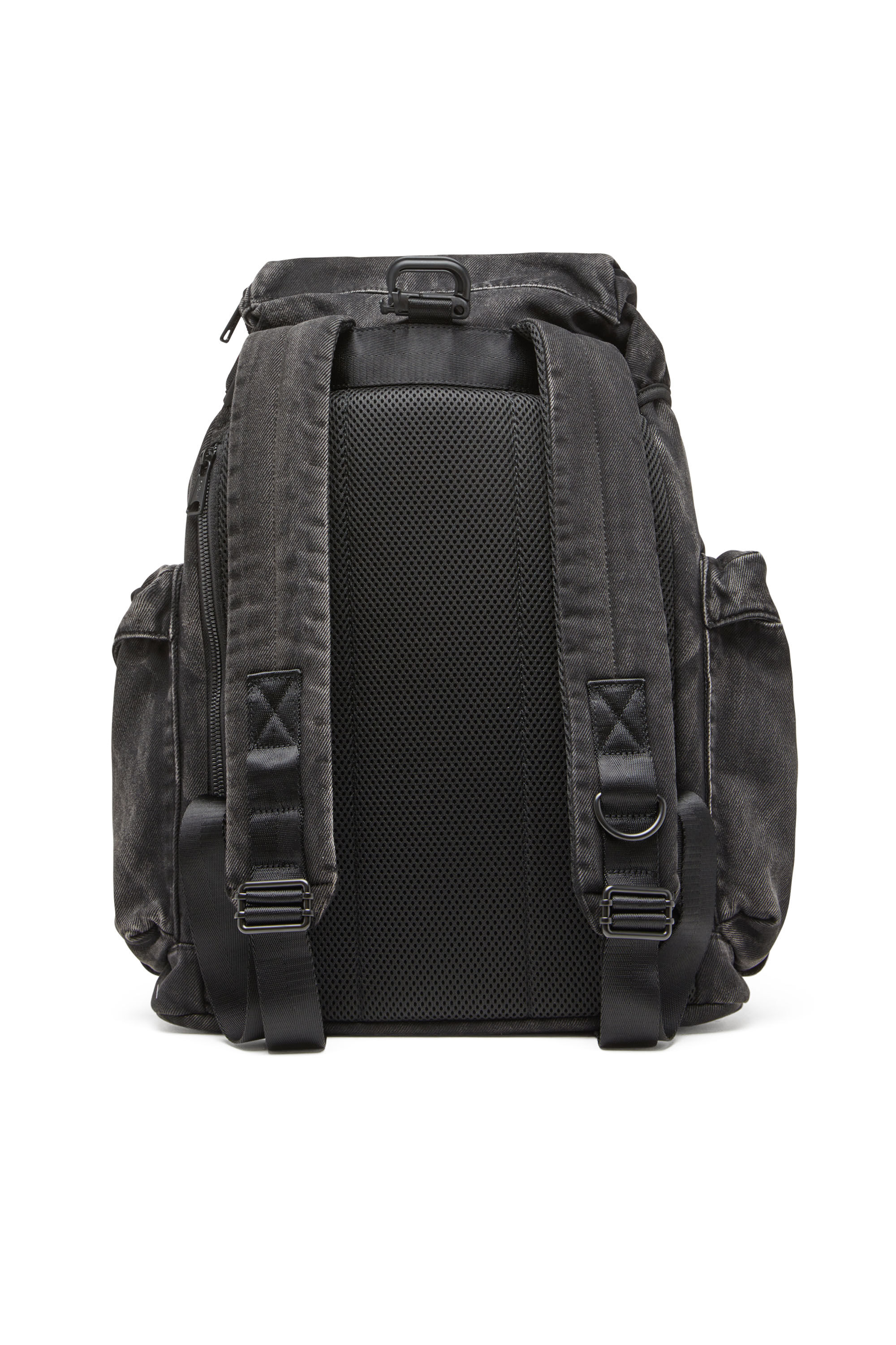 Diesel - UTLT BACKPACK, Male's Utlt Backpack-Utility backpack in cloudy-effect denim in Black - 3