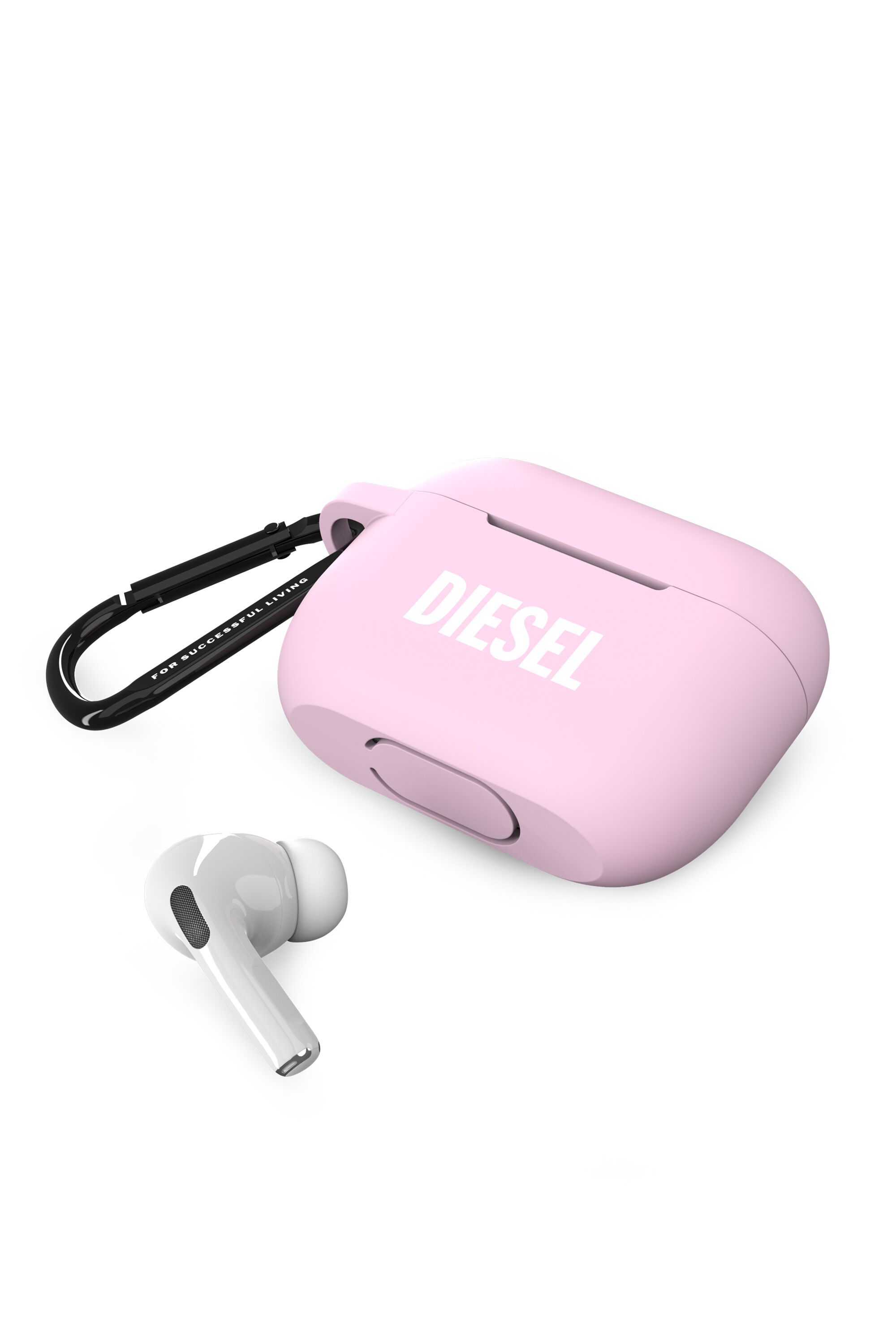 Diesel - 49862 AIRPOD CASE, Etui Airpod en silicone pour AirPods Pro Mixte in Rose - 4