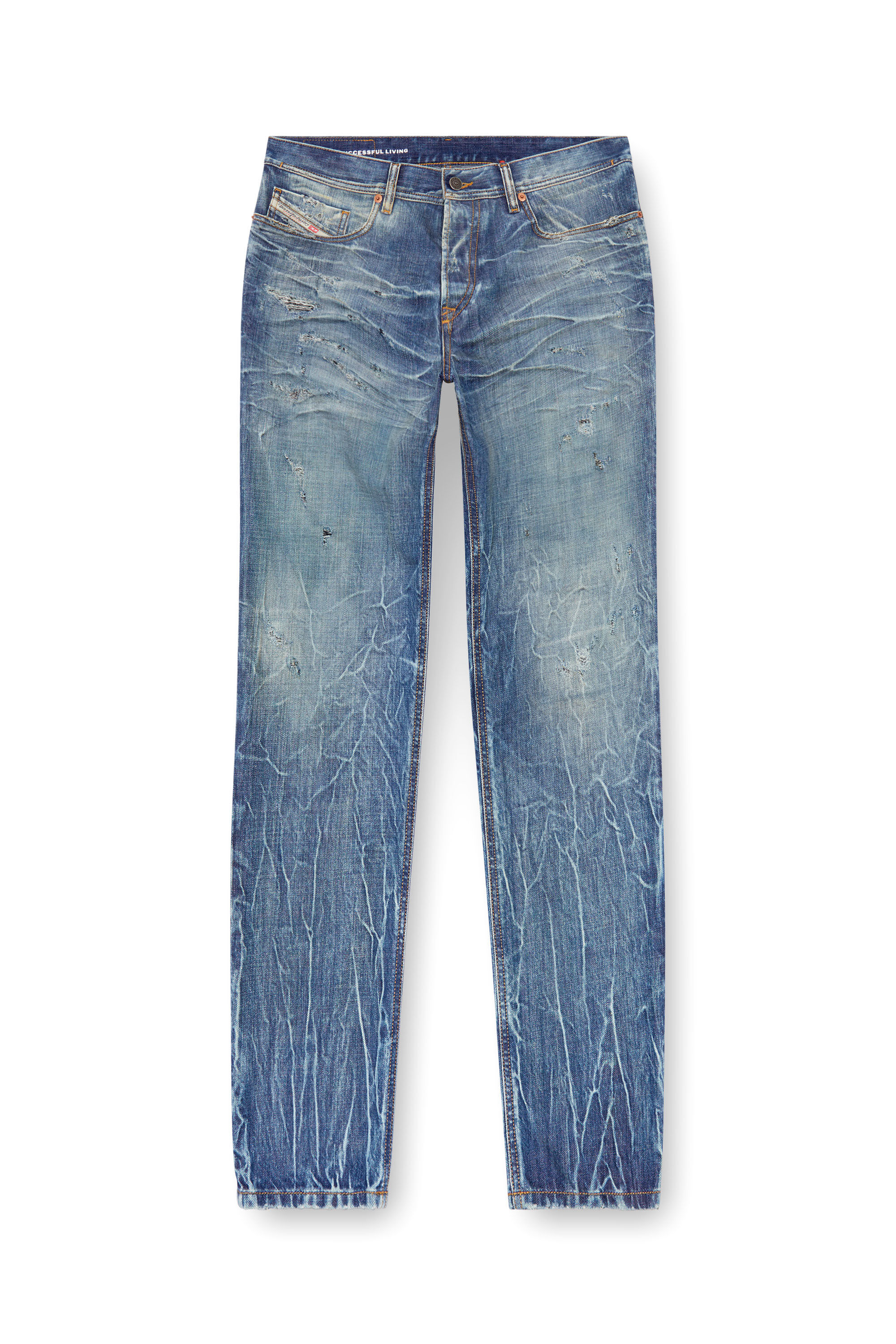 Diesel - Male Tapered Jeans 2023 D-Finitive 09K37, Medium Blue - Image 2