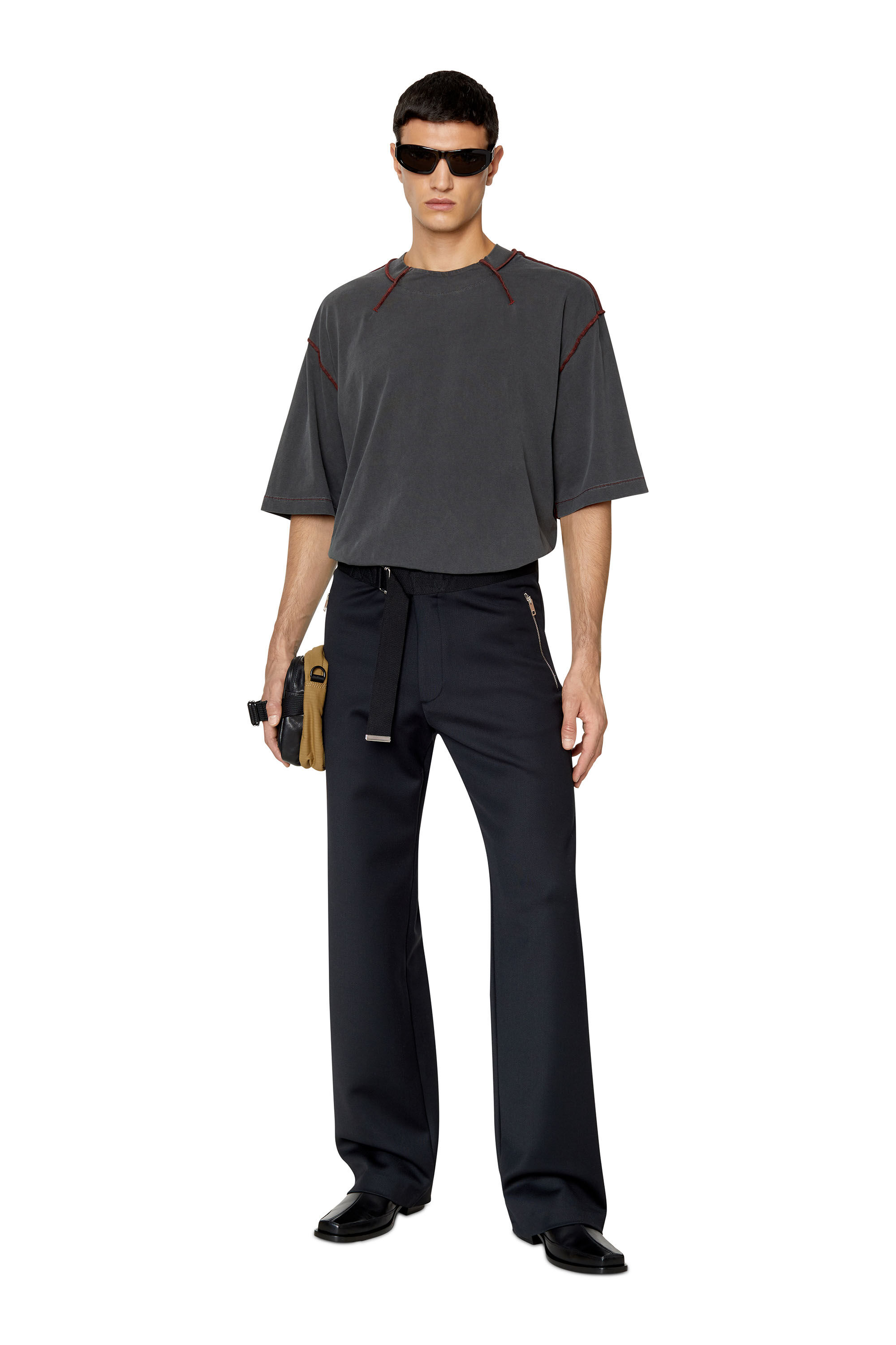 P-GOLD Man: Wool-blend pants with utility details | Diesel