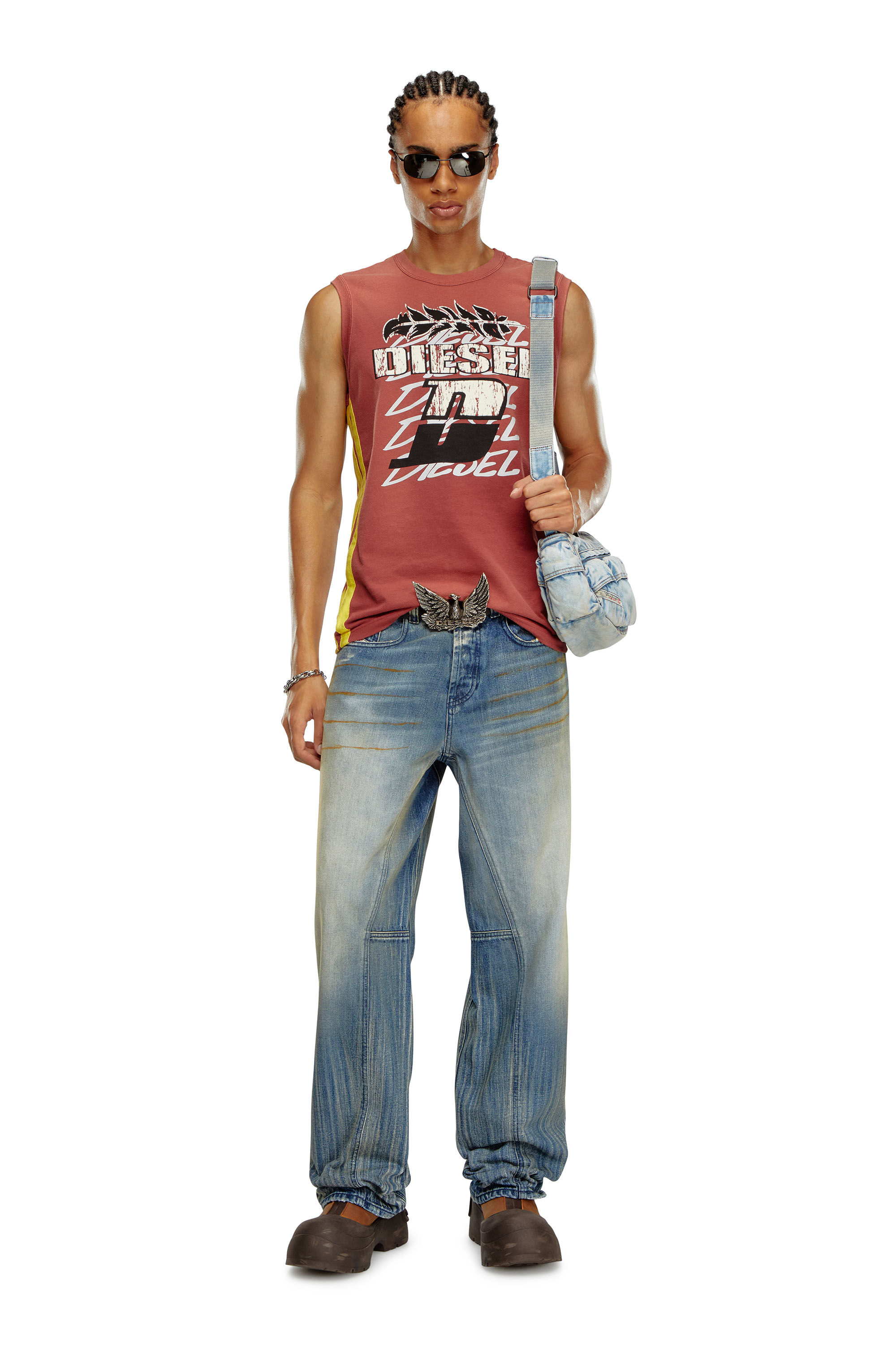 Diesel - T-BISCO-STRIPE, Rouge - Image 1