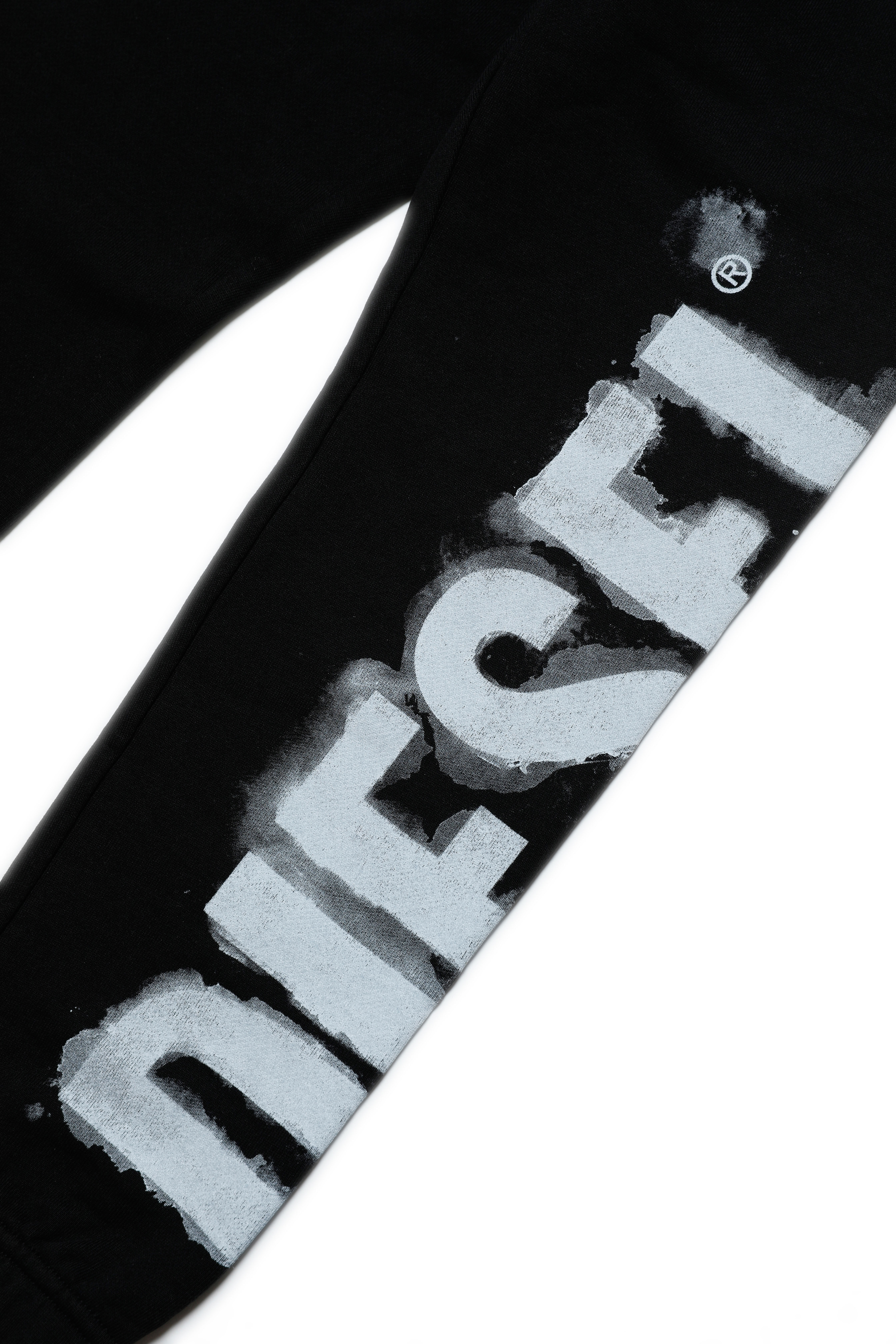 Diesel - PSTAMP, Male's Track pants with bleeding logo in Black - 3