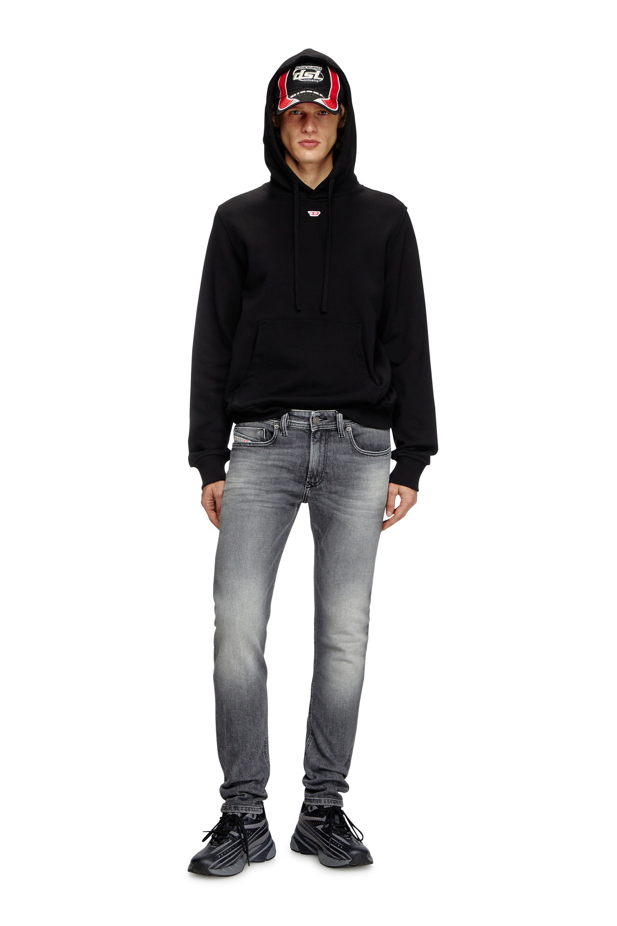 Diesel - Skinny Jeans 1979 Sleenker 0BMBS Homme, Gris Clair - Image 1