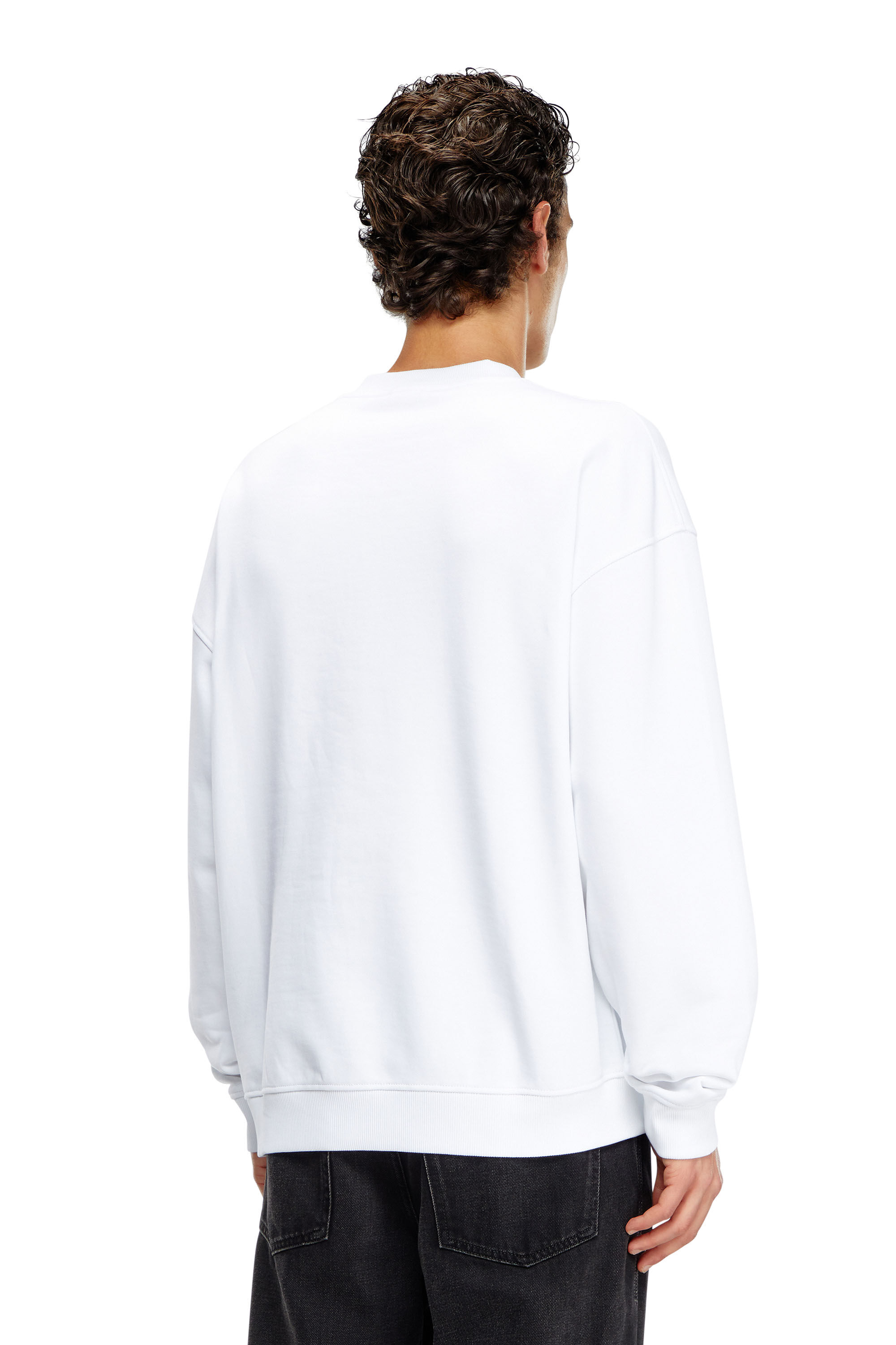 Diesel - S-BOXT-DIV, Sweat-shirt avec logo Denim Division Homme in Blanc - 4