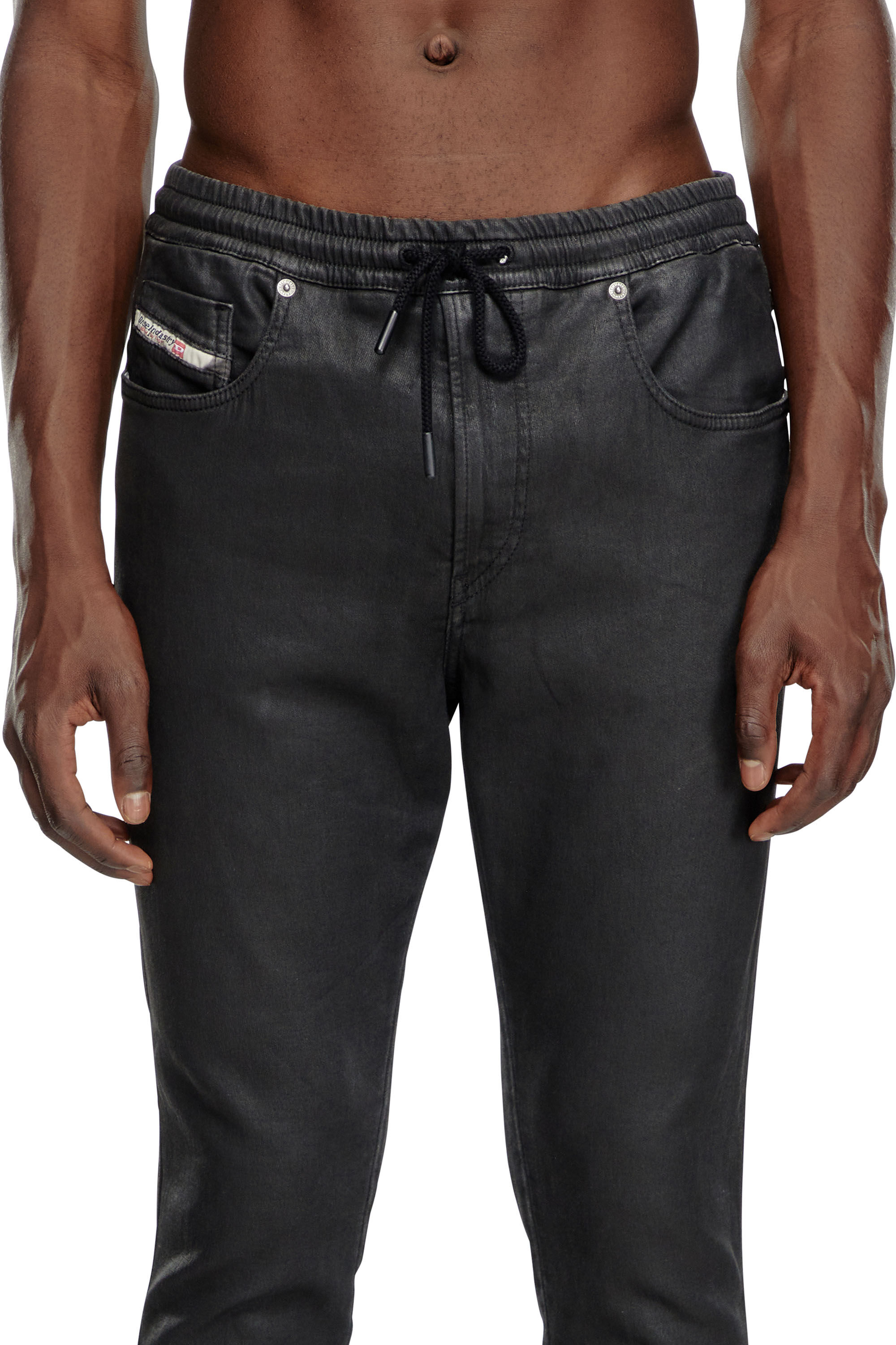 Diesel - Male Slim 2060 D-Strukt Joggjeans® 068LP, Black/Dark Grey - Image 5