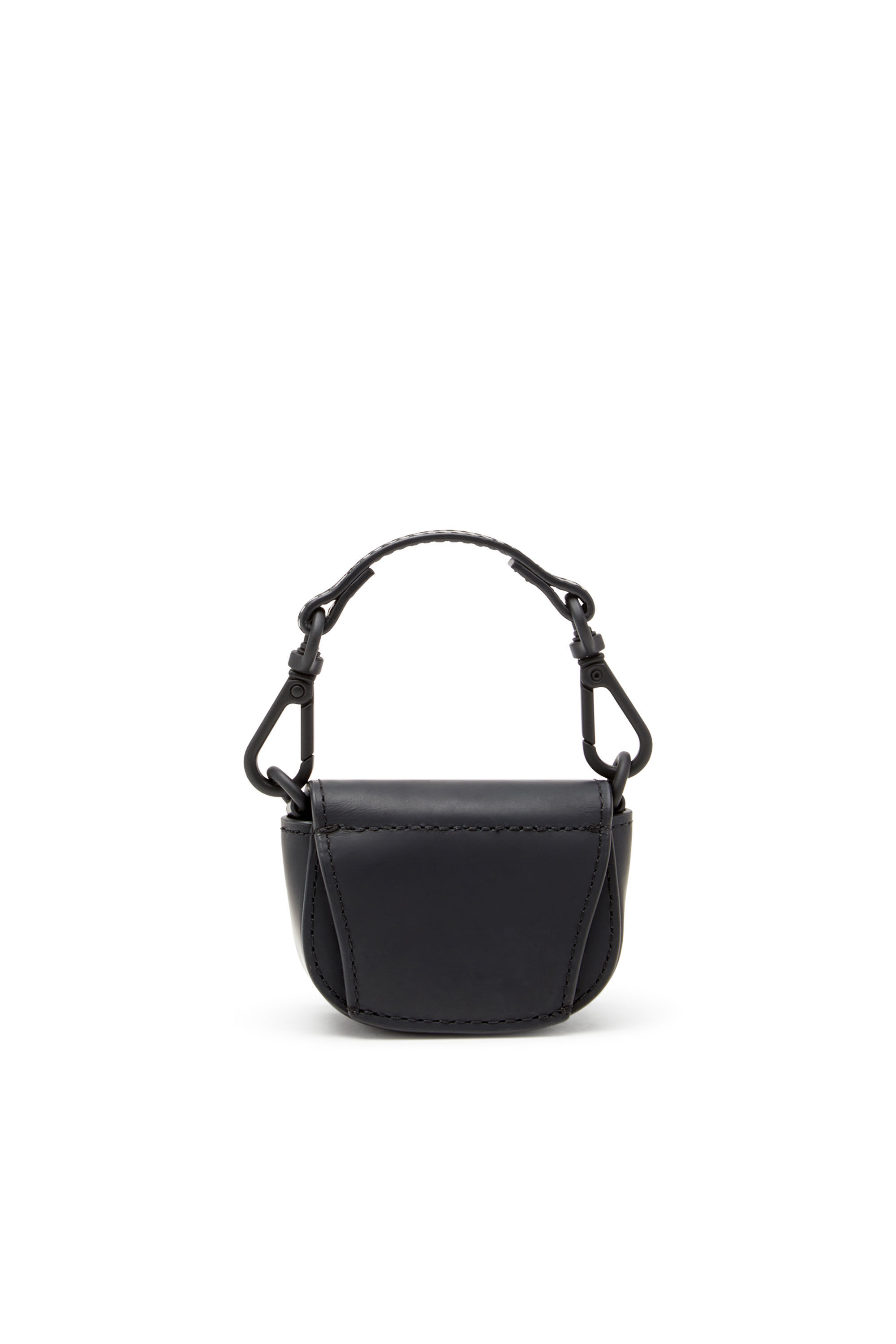 Diesel - 1DR XXS CHAIN, Female Iconic micro bag charm in matte leather in Black - Image 2