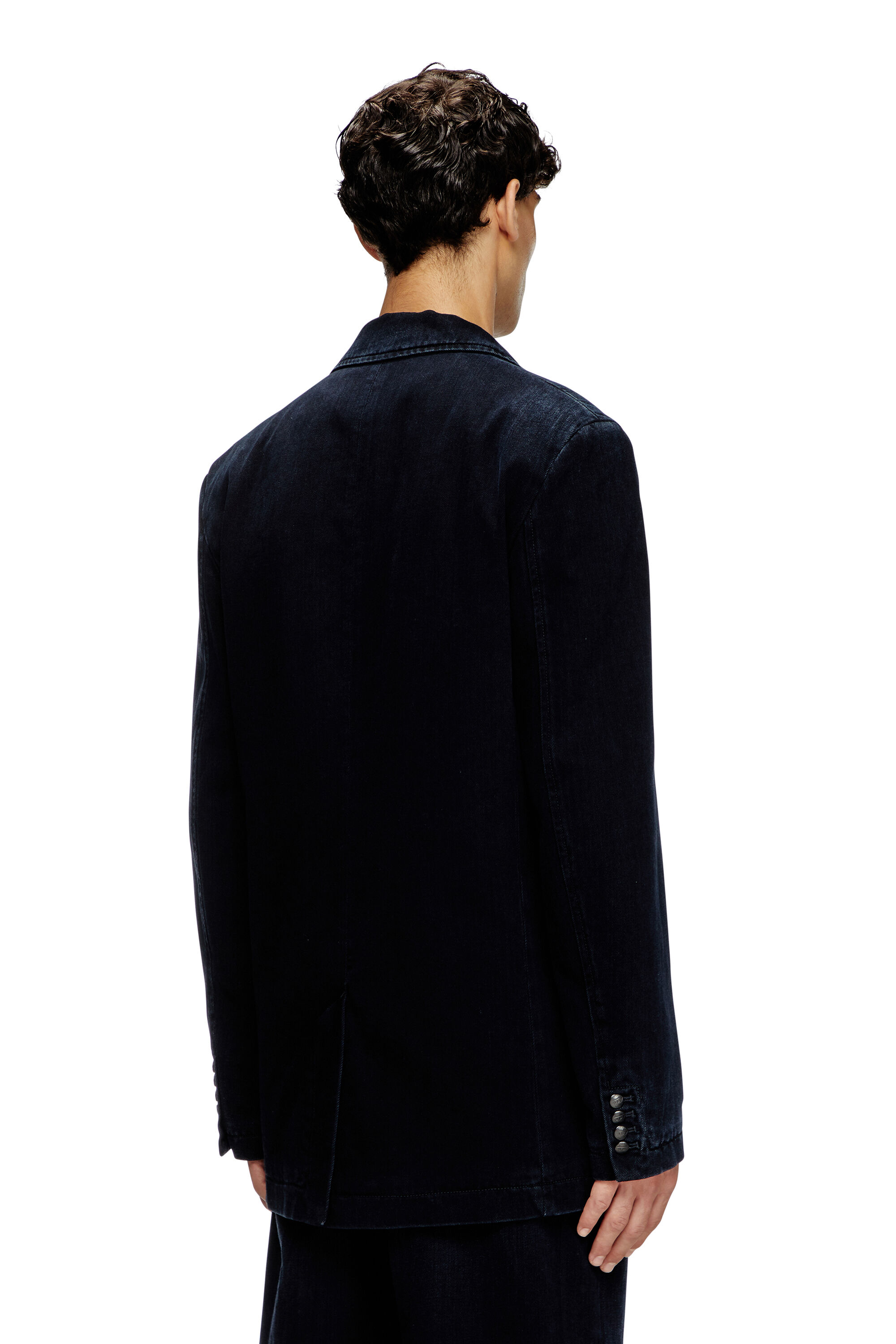 Diesel - D-REGER-D, Blazer en denim strié Mixte in Bleu - 5