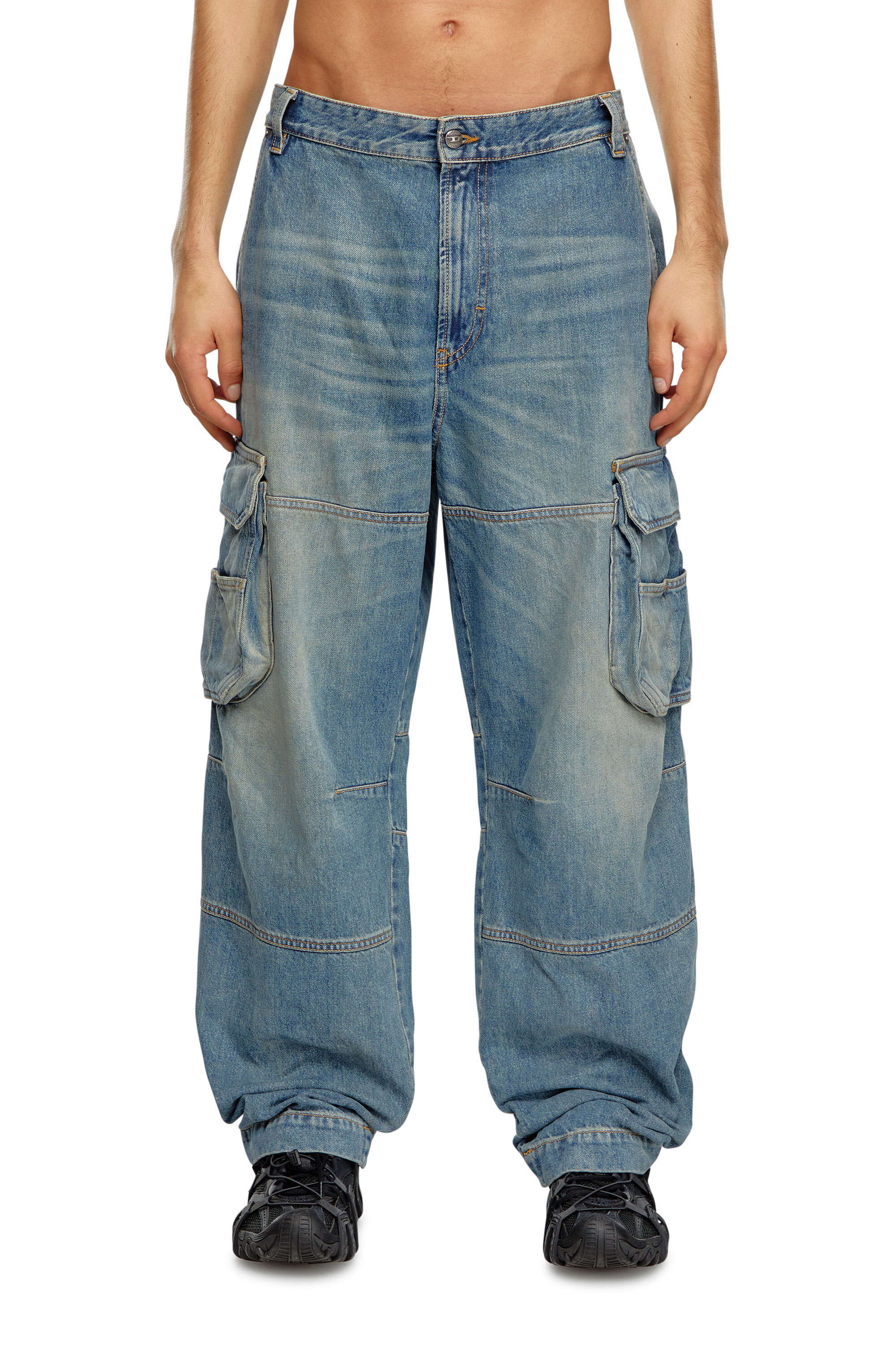 Men's Relaxed Jeans | Light Blue | Diesel D-Fish