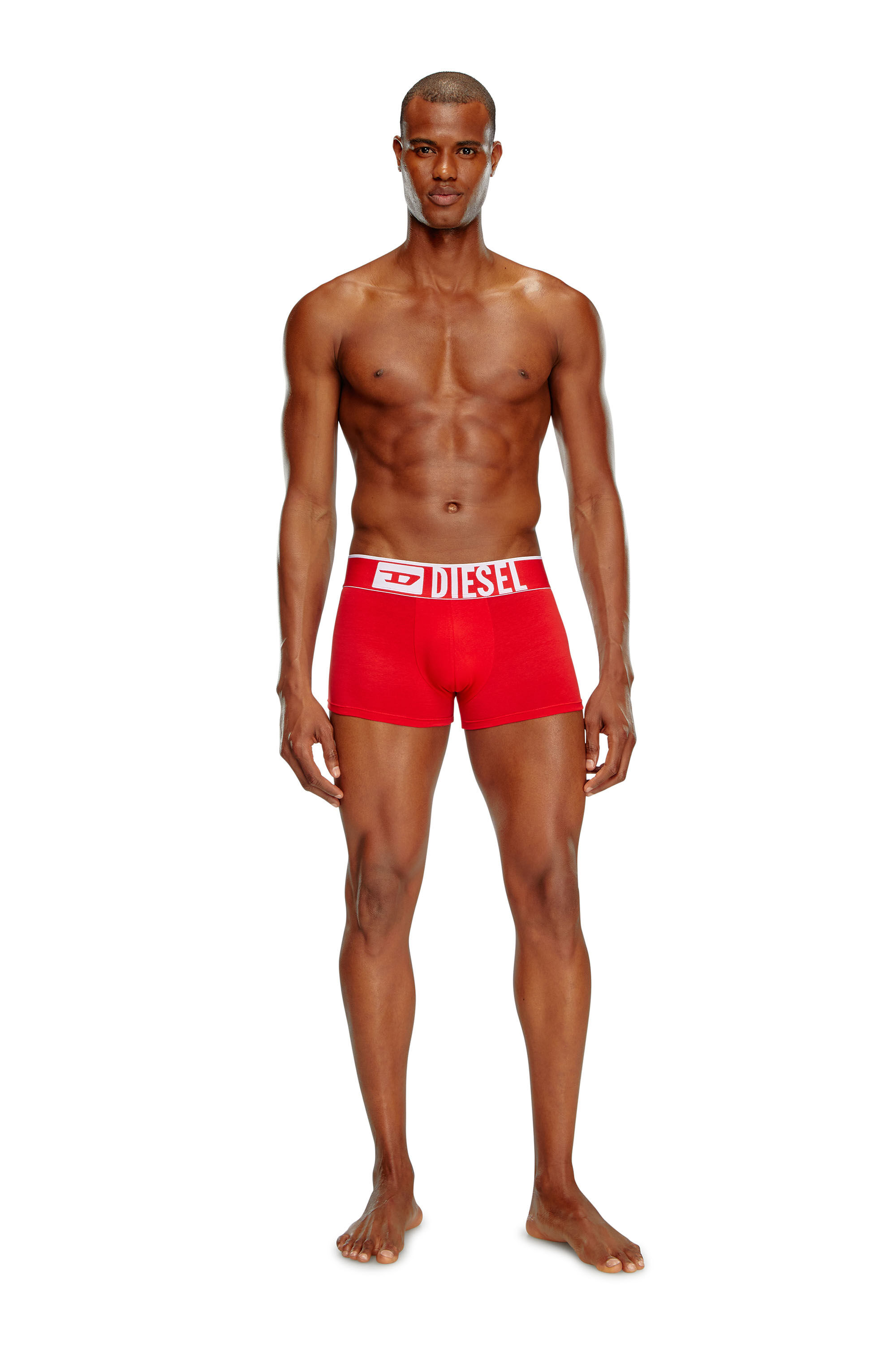 Diesel - UMBX-DAMIENTHREEPACK-5.5EL, Male's 3-pack of boxer briefs with cut-off logo in Black/Red - 2