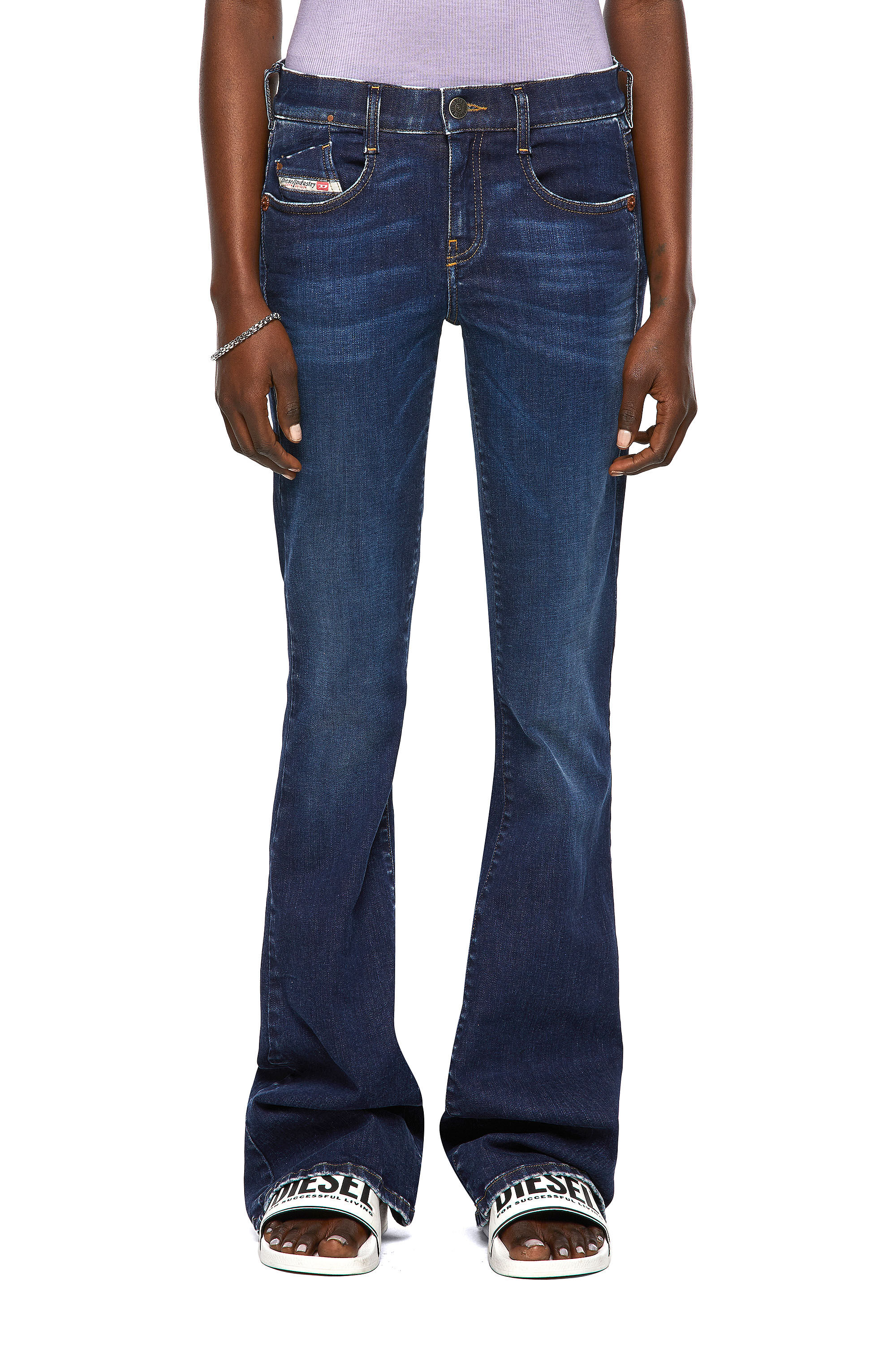 Diesel - 1969 D-EBBEY 09A30 Bootcut and Flare Jeans, Dark Blue - Image 3