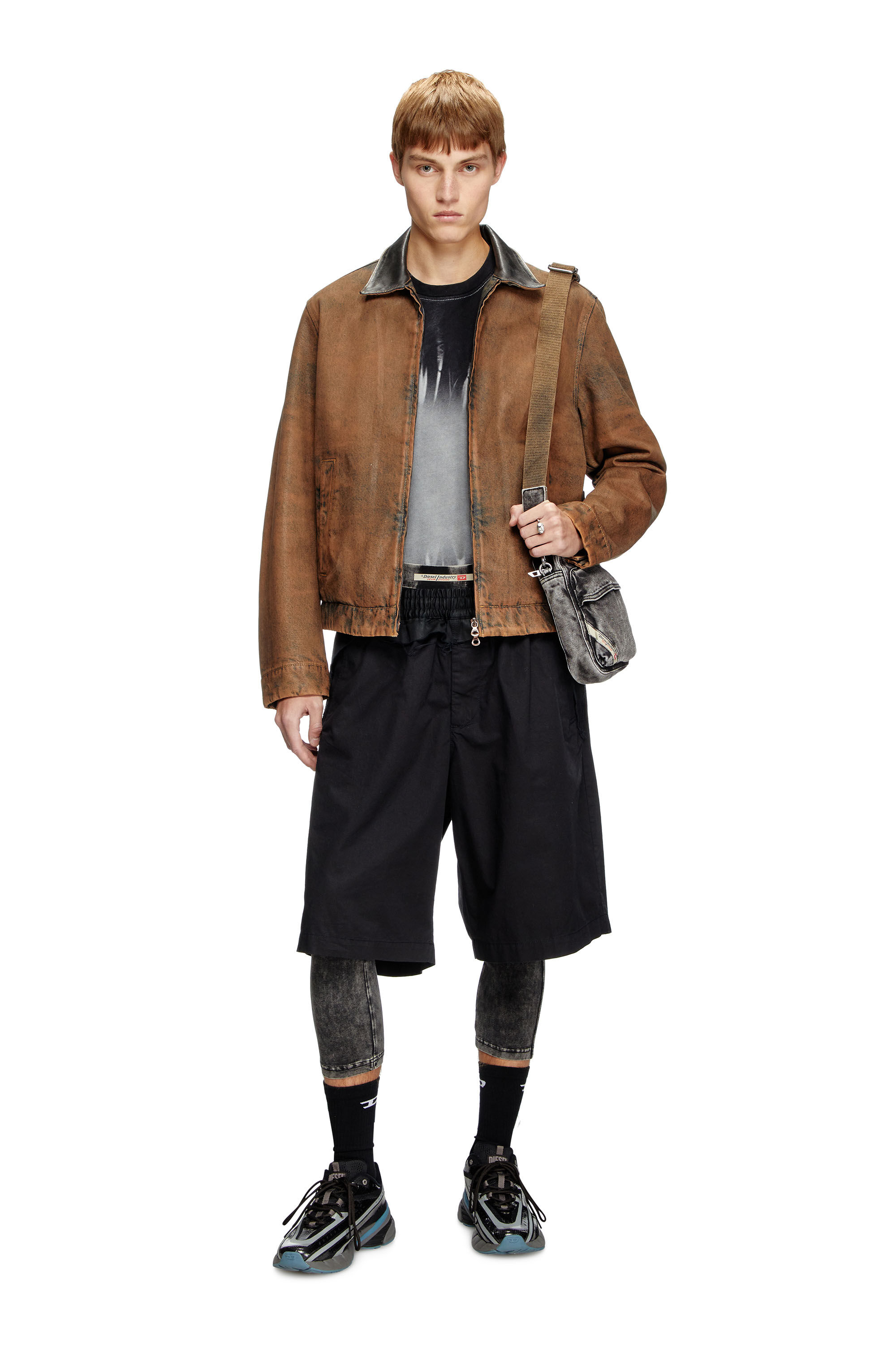 Diesel - P-GUSTAF-SHORT, Short cargo Homme in Noir - 1