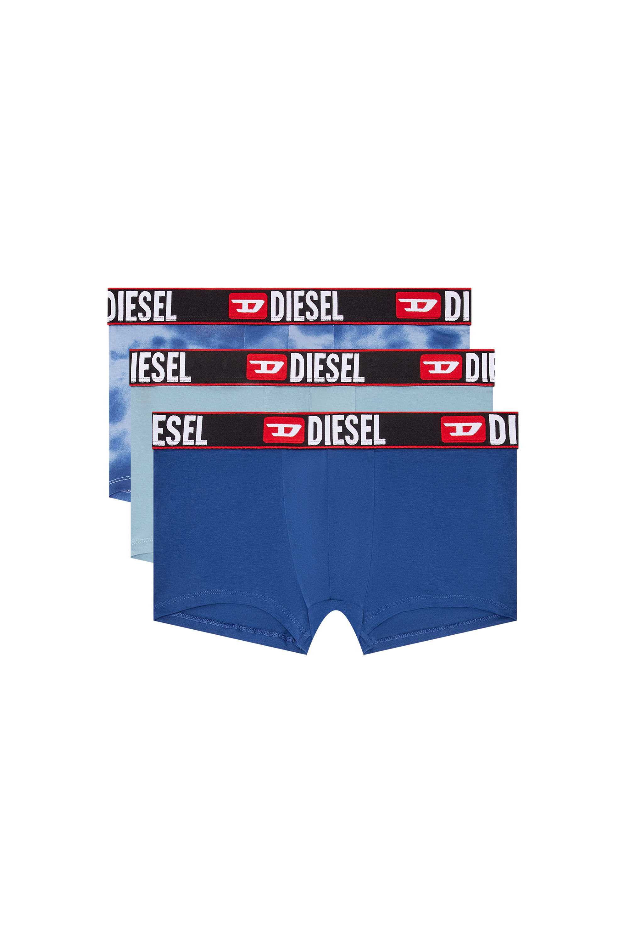 Diesel - UMBX-DAMIENTHREEPACK, Male's 3-pack of boxer briefs with cloudy motif in Blue - 4