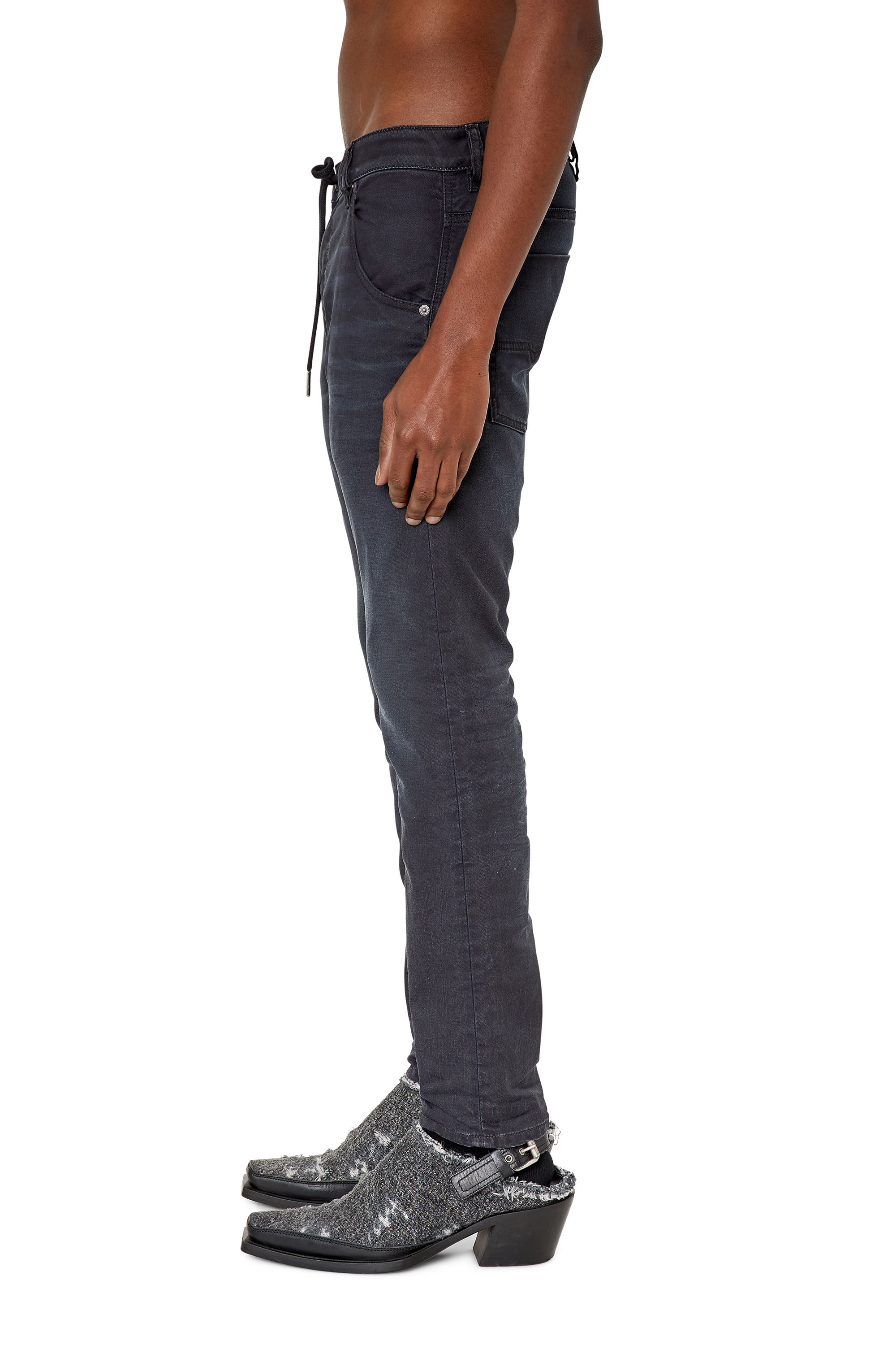 KROOLEY-Y-NE Man: tapered Black/Dark grey Jeans | Diesel