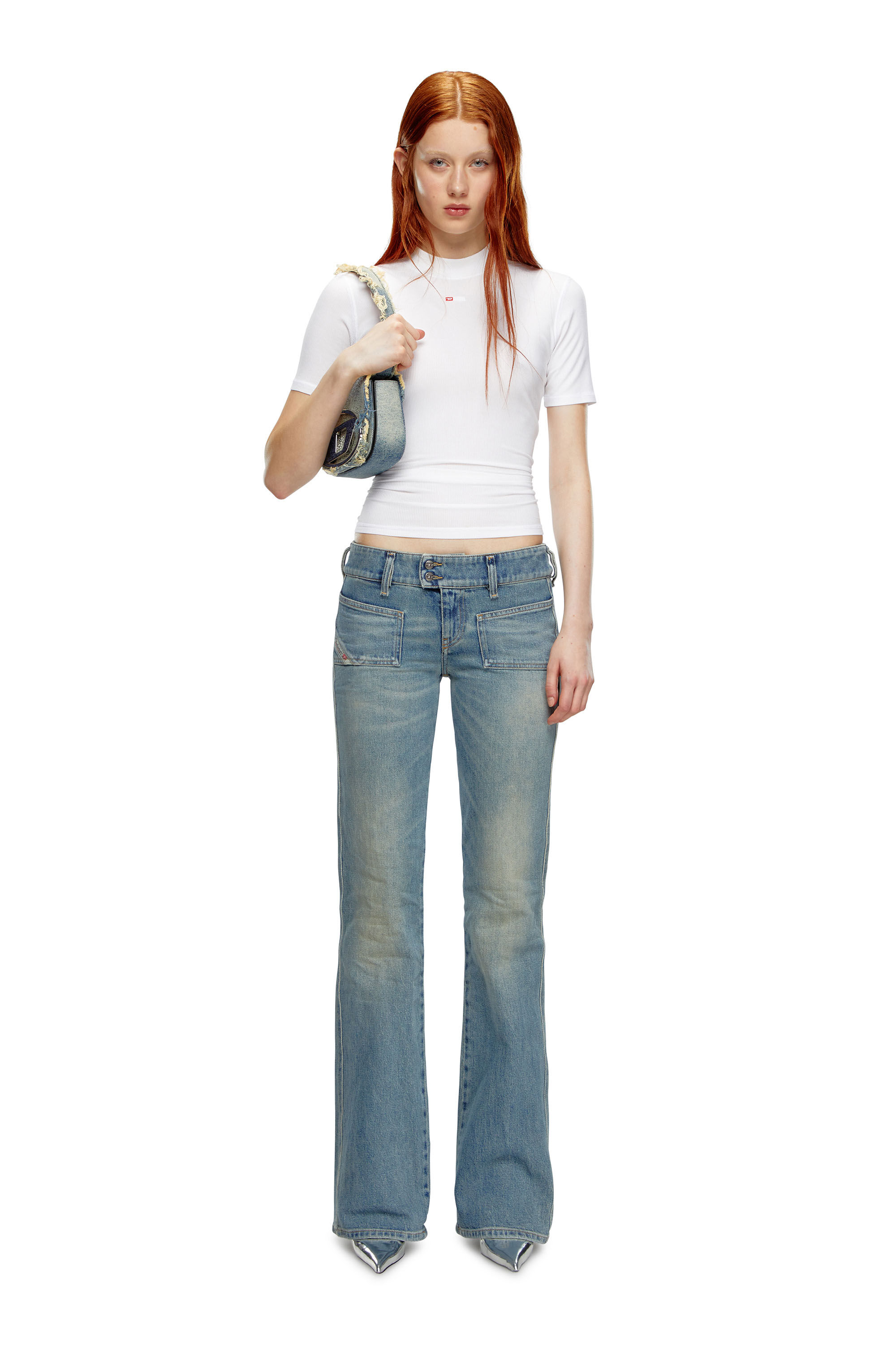 Diesel - Femme Bootcut and Flare Jeans D-Hush 09J55, Bleu Clair - Image 1