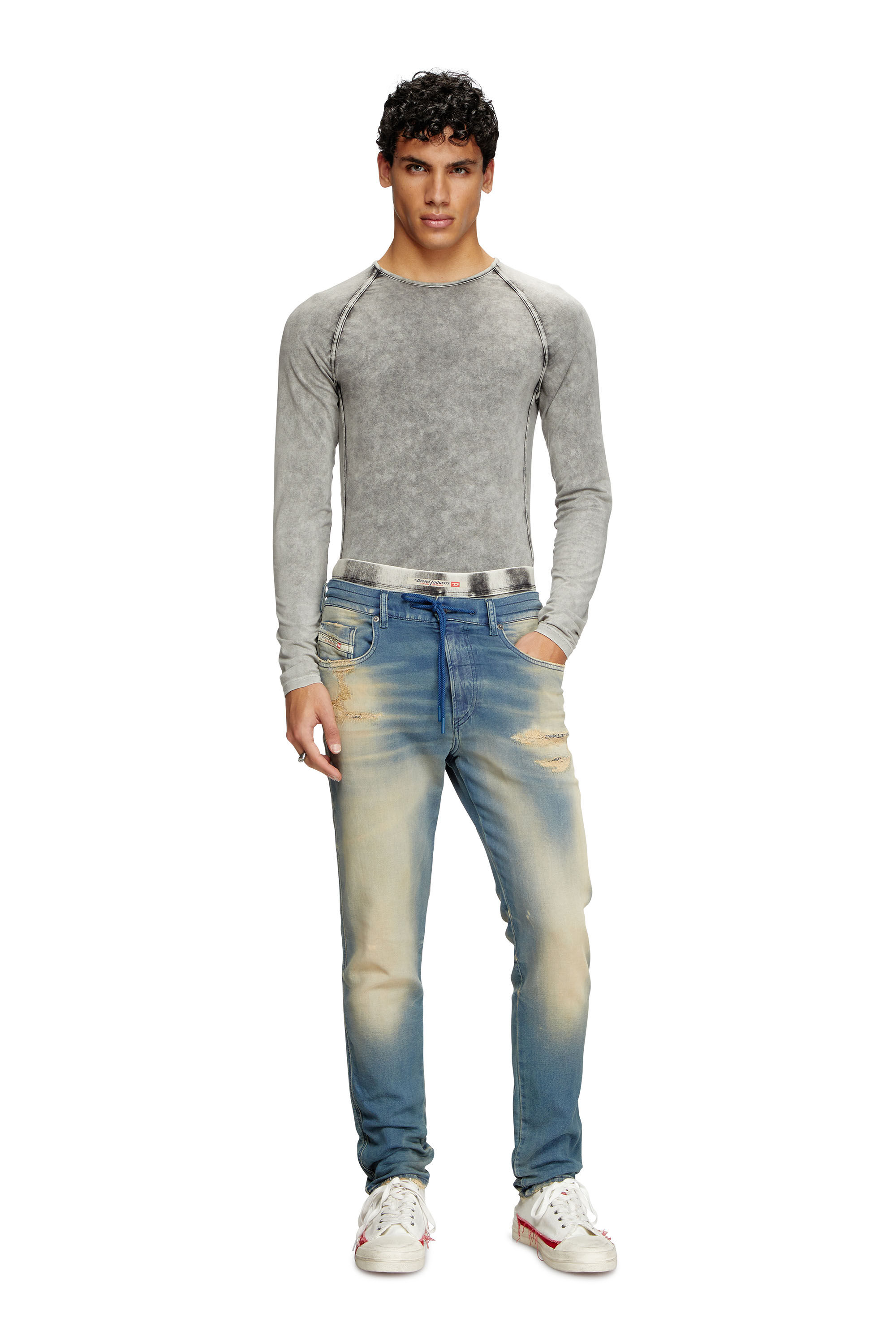 Diesel - Male's Slim 2060 D-Strukt Joggjeans® 068PP, Medium Blue - 1