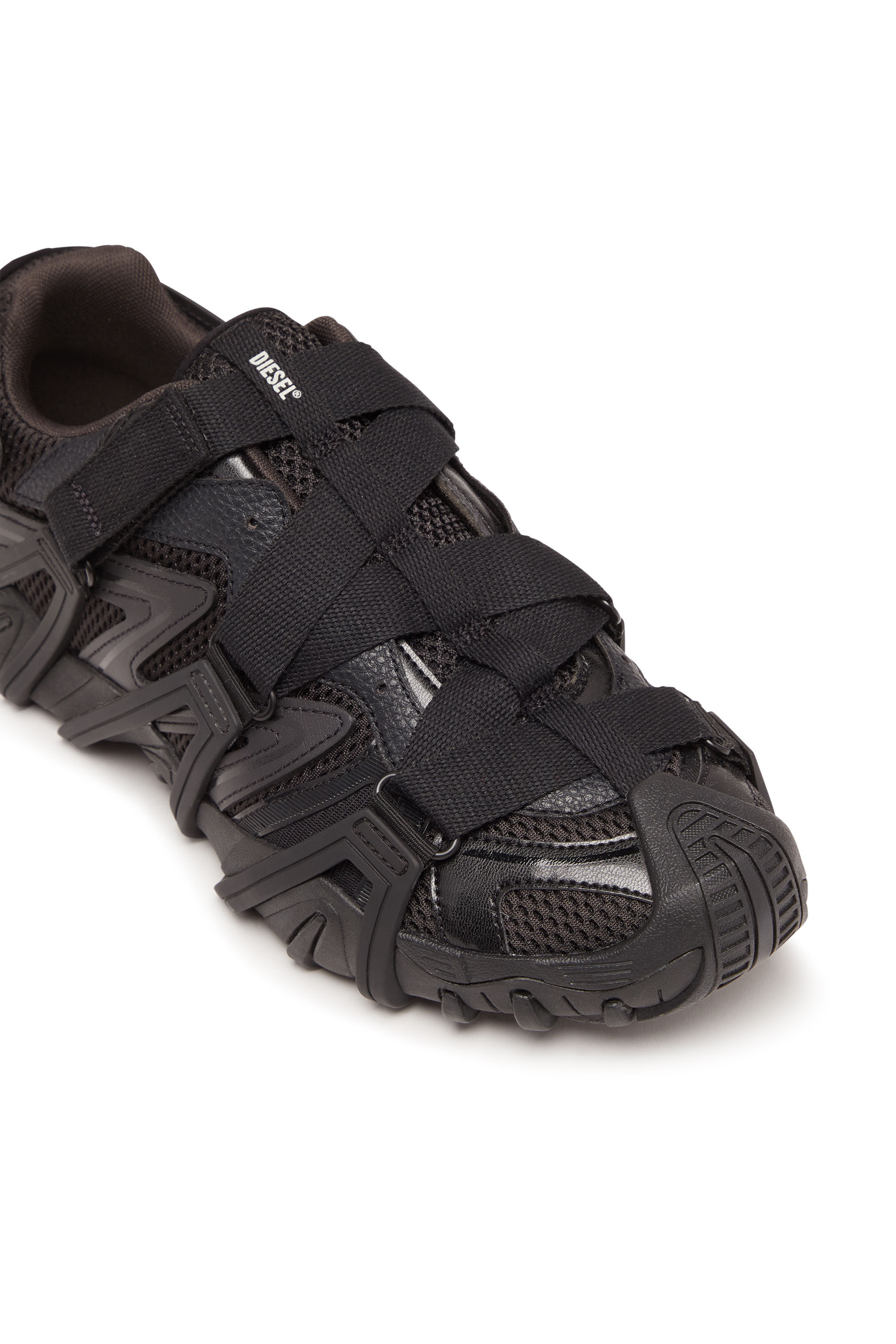 Diesel - S-PROTOTYPE-CR, S-Prototype-CR - Sneakers avec effet treillis en mesh et en cuir Homme in Noir - 6