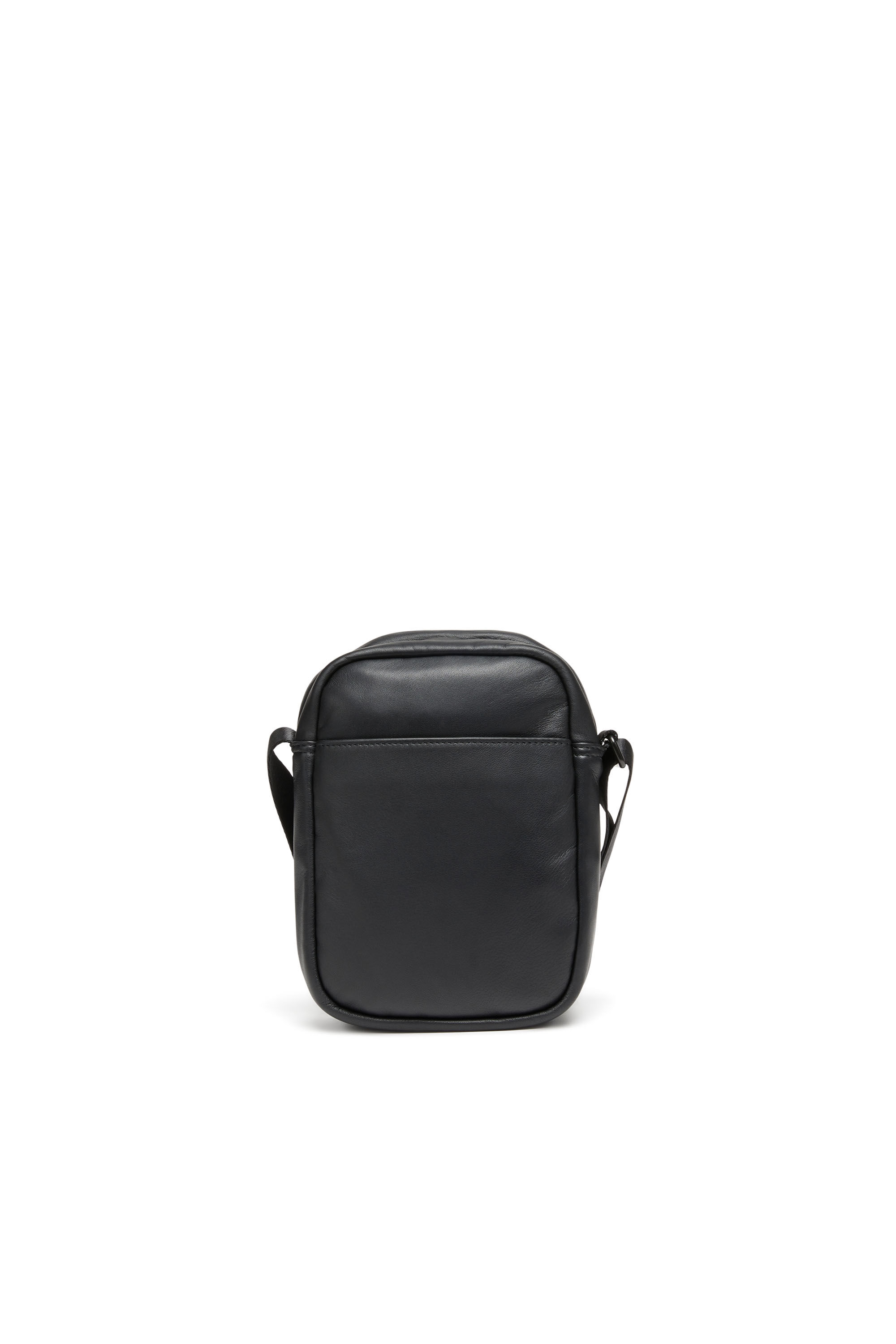 Men s Rave Leather crossbody bag with metal D Black Diesel