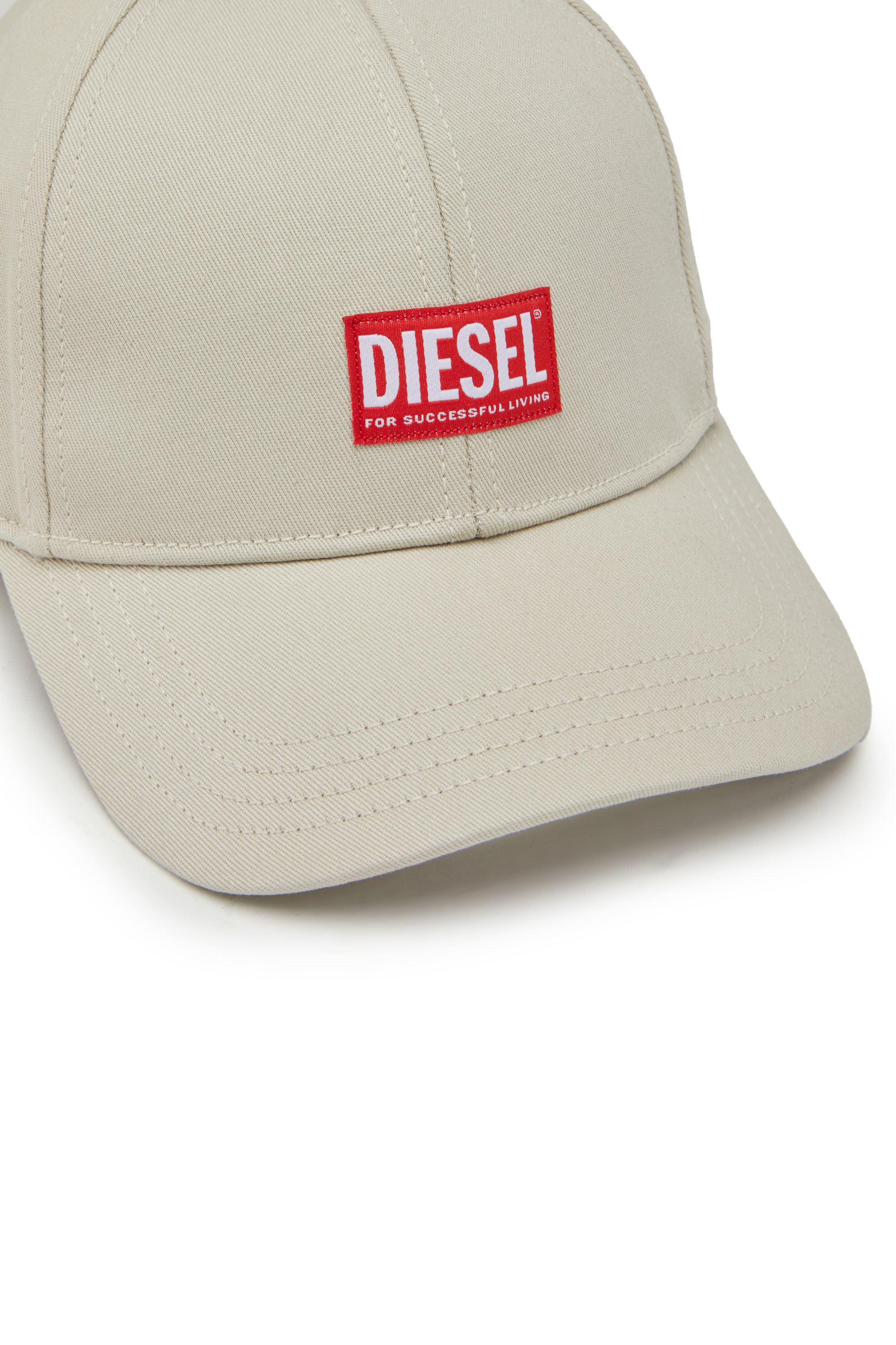 Diesel - CORRY-JACQ, Male's Baseball cap with logo patch in Light Grey - 3