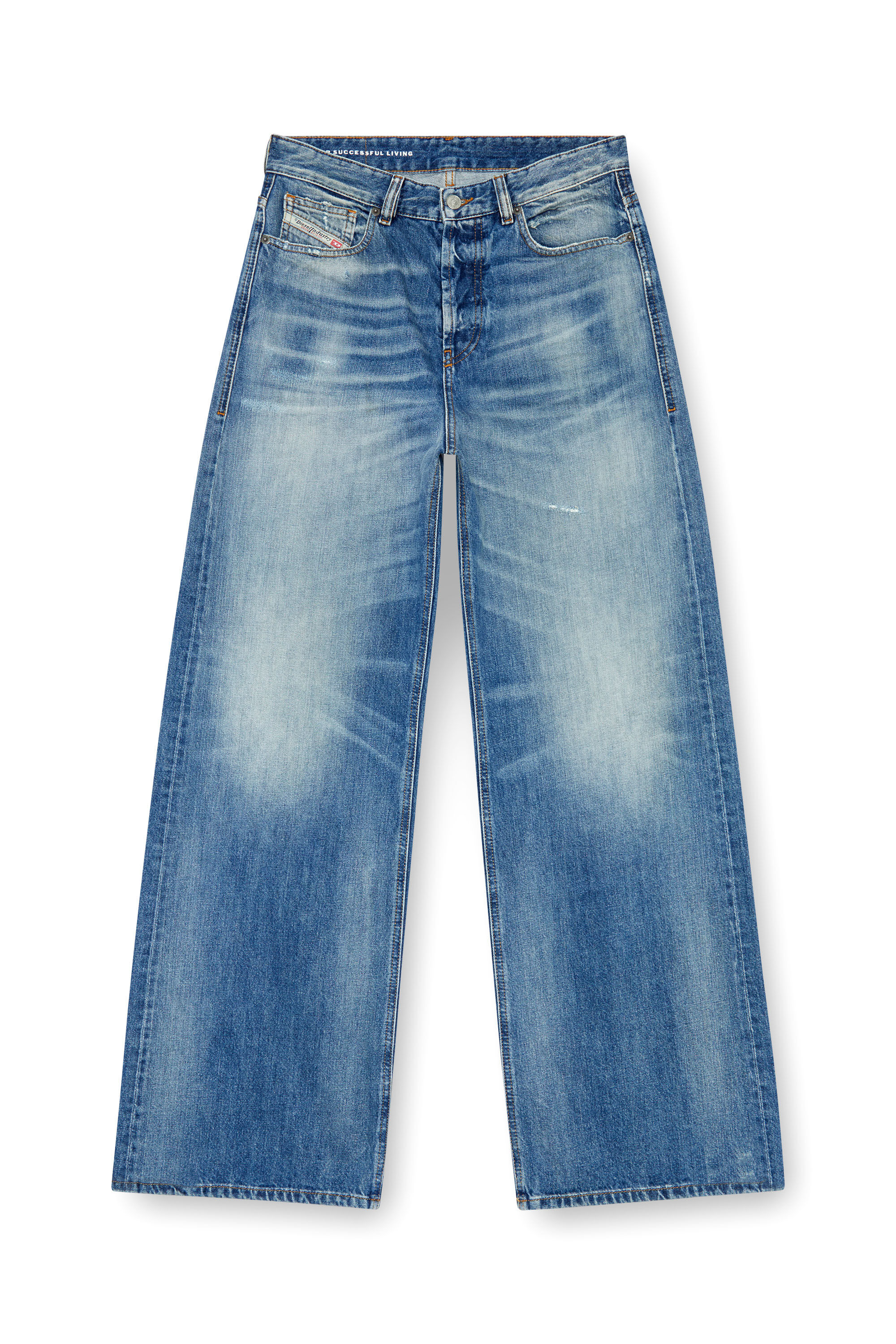 Diesel - Femme Straight Jeans 1996 D-Sire 09J86, Bleu moyen - Image 2