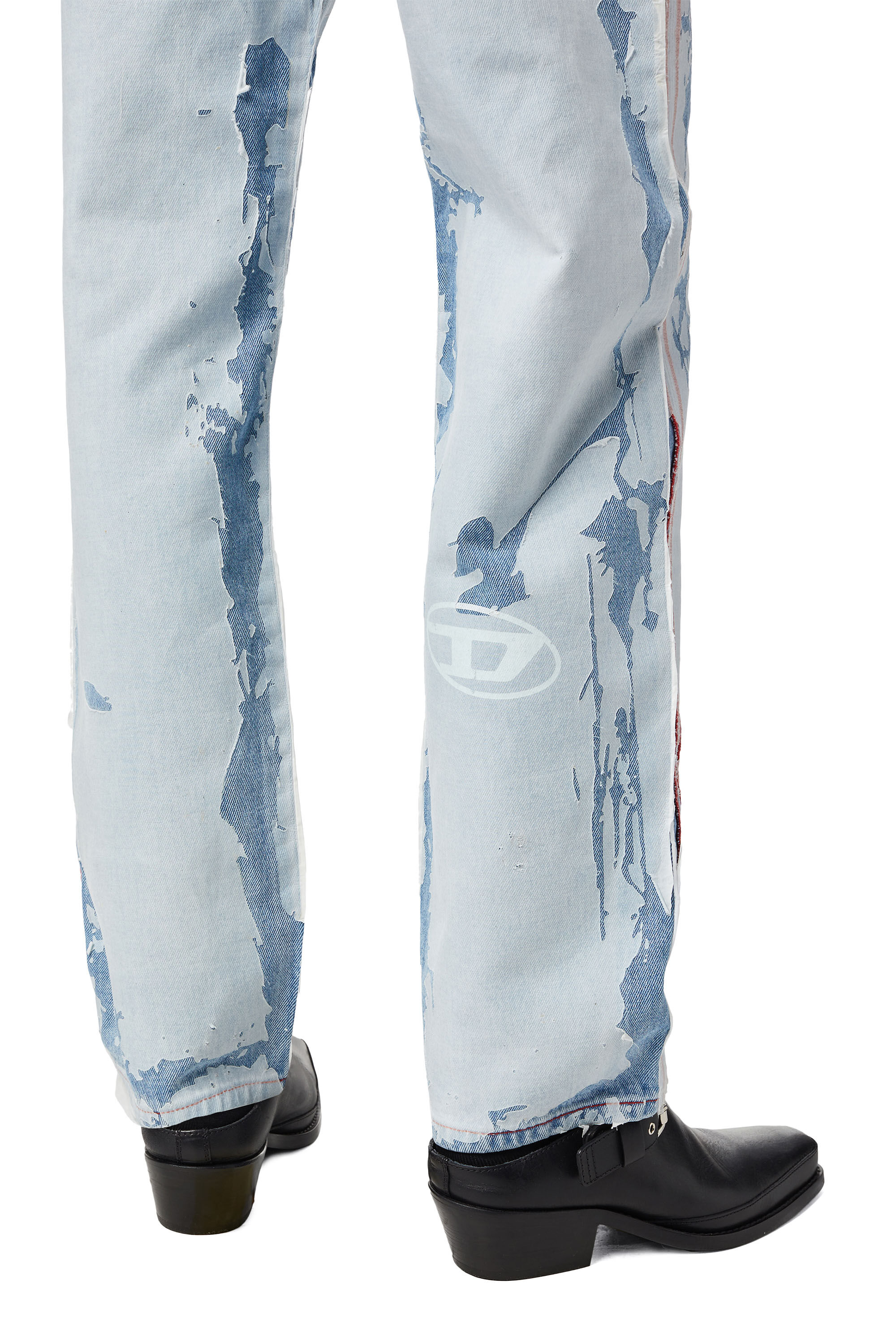 Diesel - 2010 007B6 Straight Jeans, Bleu Clair - Image 8