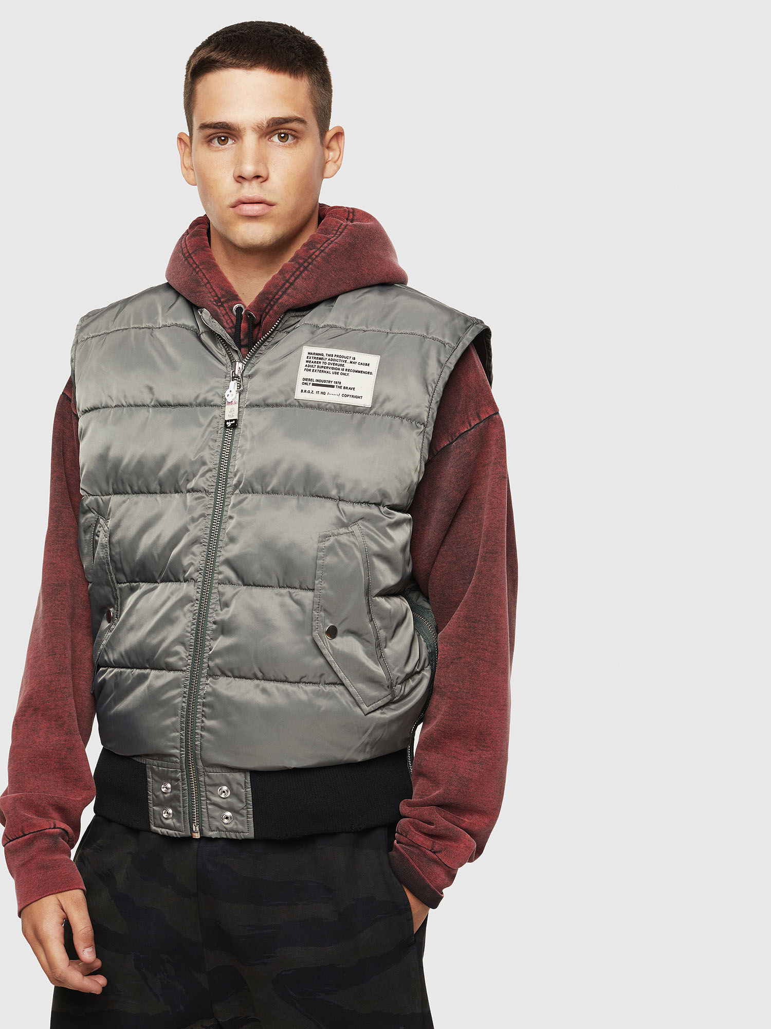 Veste sans deals manche homme diesel