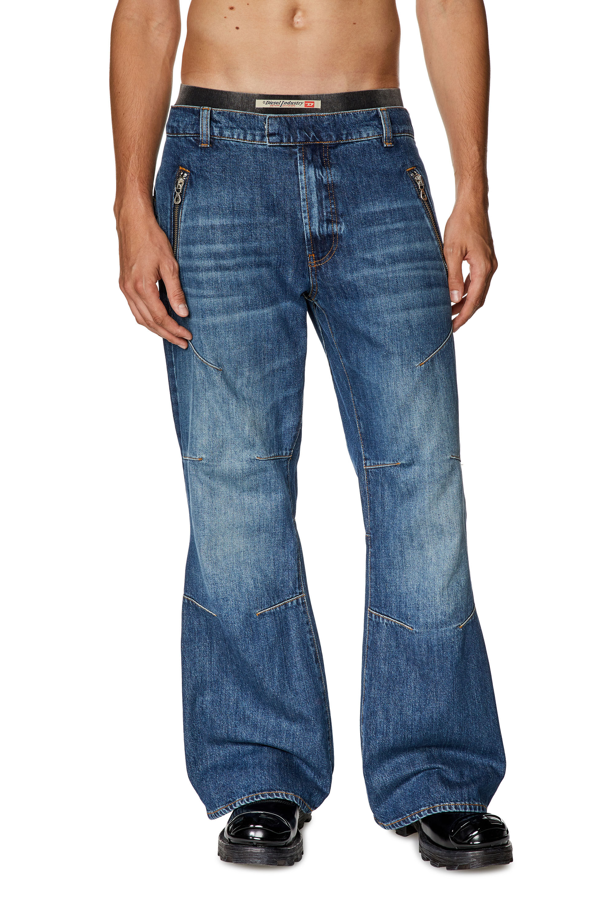 Diesel - Straight Jeans D-Ismis 0HJAW, Bleu Foncé - Image 3