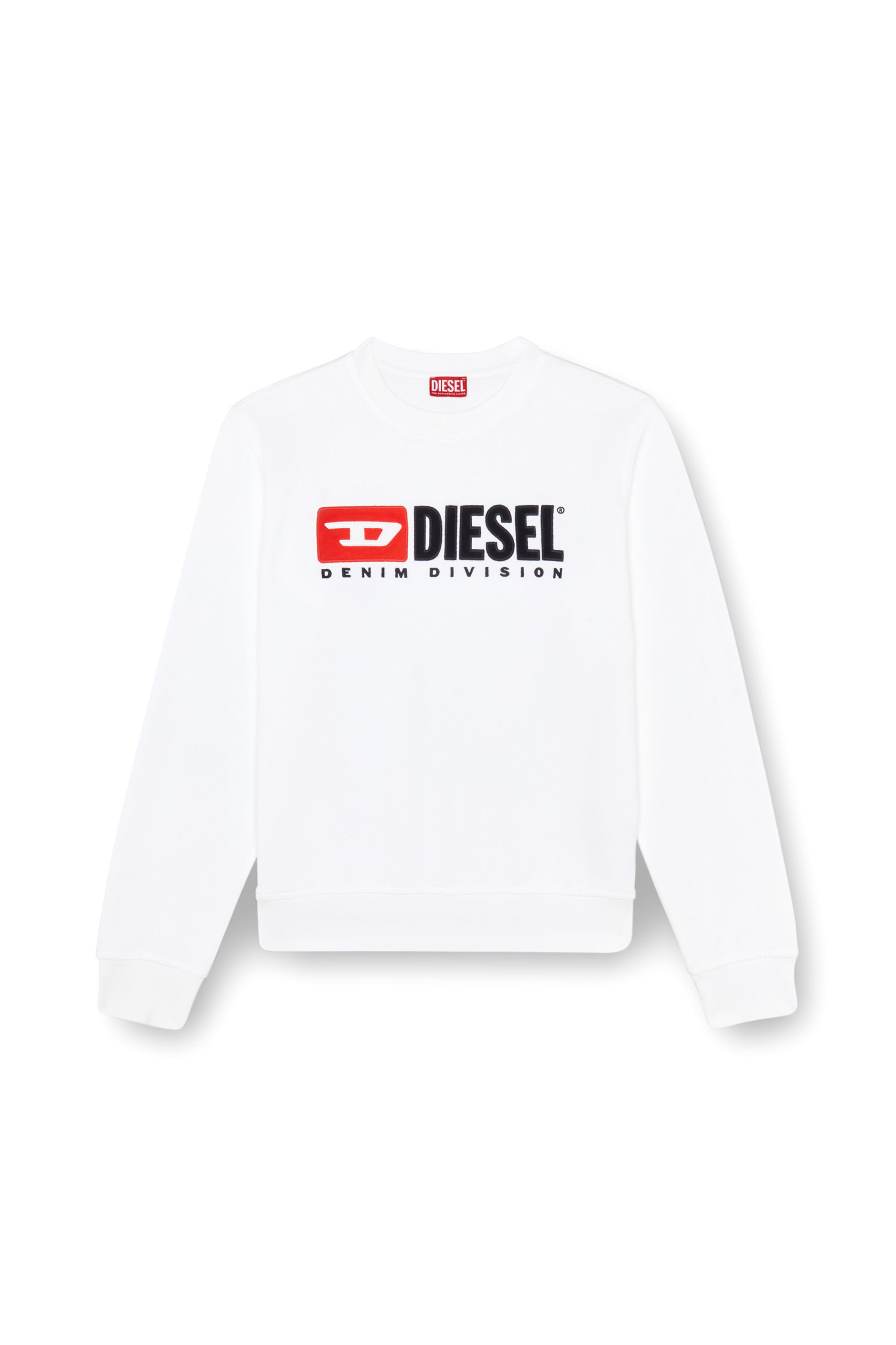 Diesel - S-BOXT-DIV, Sweat-shirt avec logo Denim Division Homme in Blanc - 2