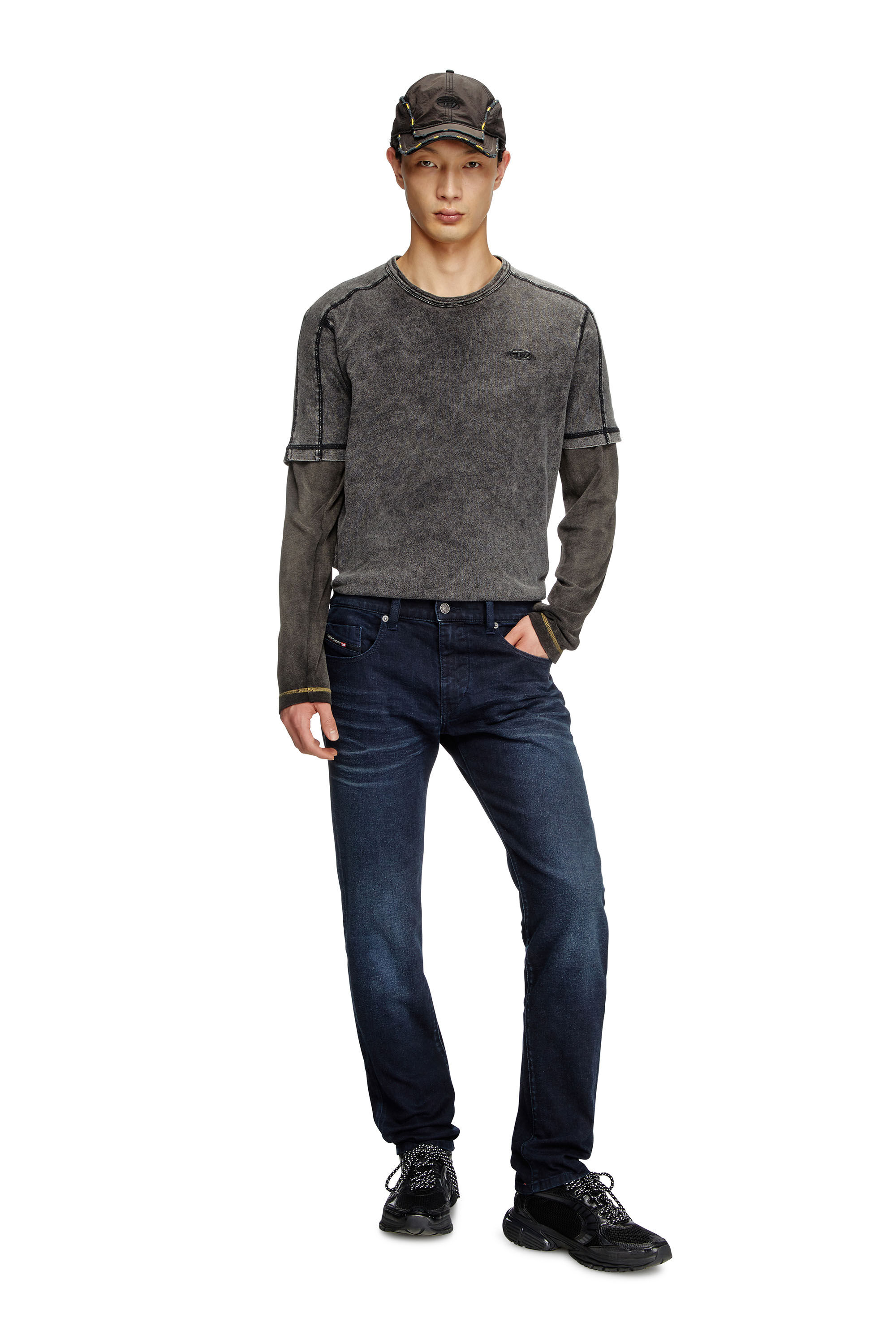 Diesel - Slim Jeans 2019 D-Strukt 0BMBX Homme, Bleu Foncé - Image 1