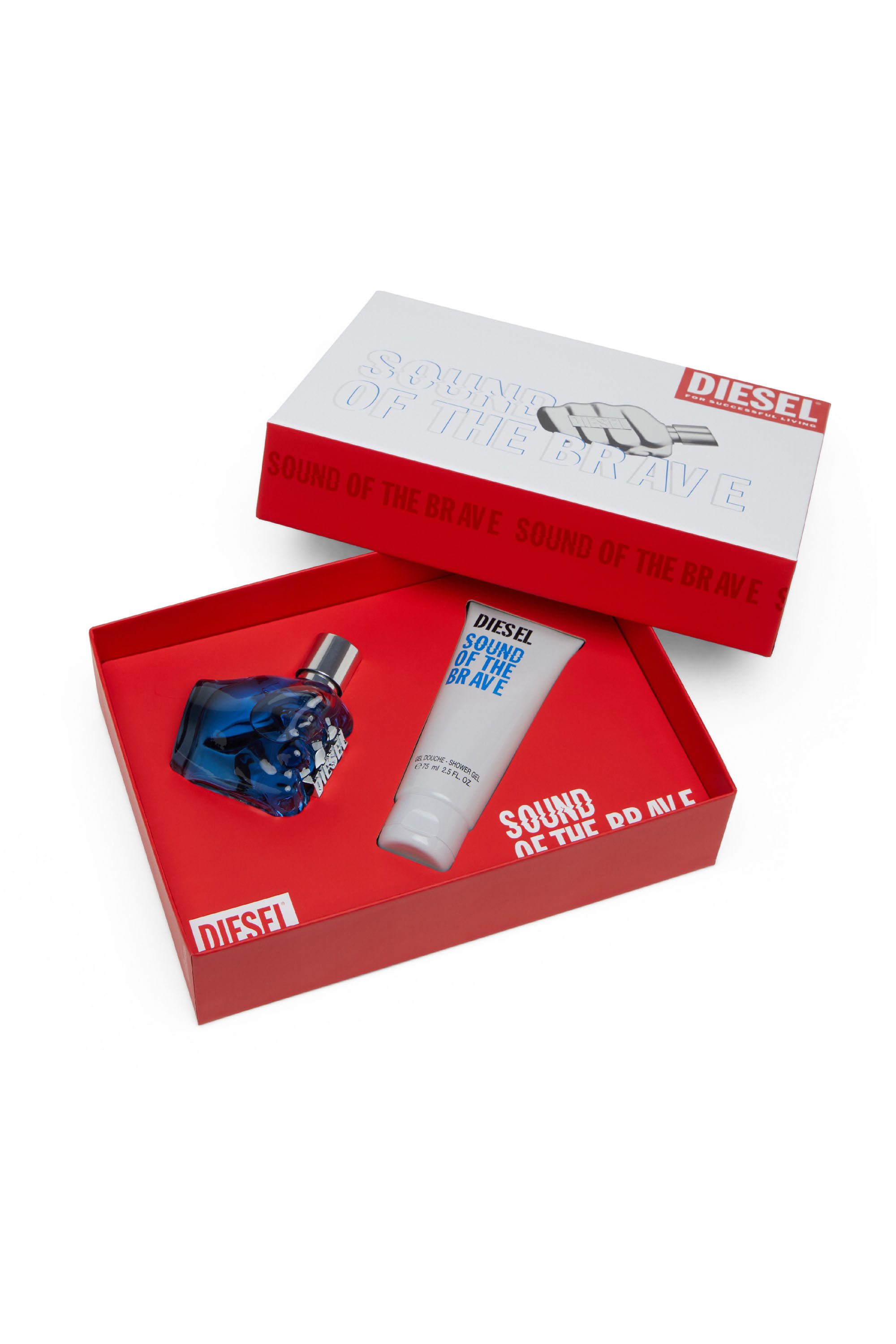 Diesel - SOUND OF THE BRAVE 50 ML GIFT SET, Male's SOUND OF THE BRAVE 50 ML Gift Set in White - 2