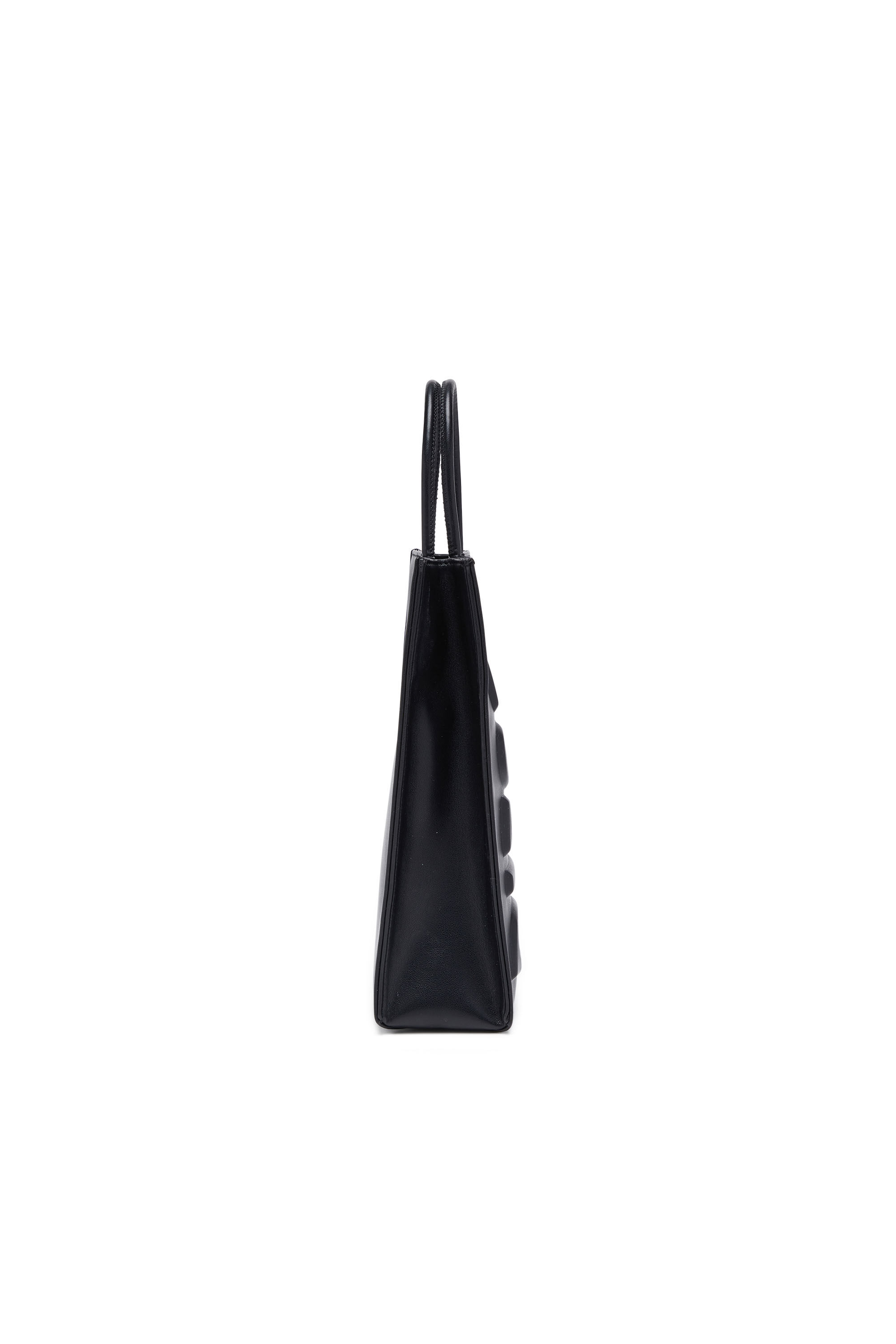 Diesel - DSL 3D SHOPPER M X, Male's Dsl 3D M-PU tote bag with embossed logo in Black - 4