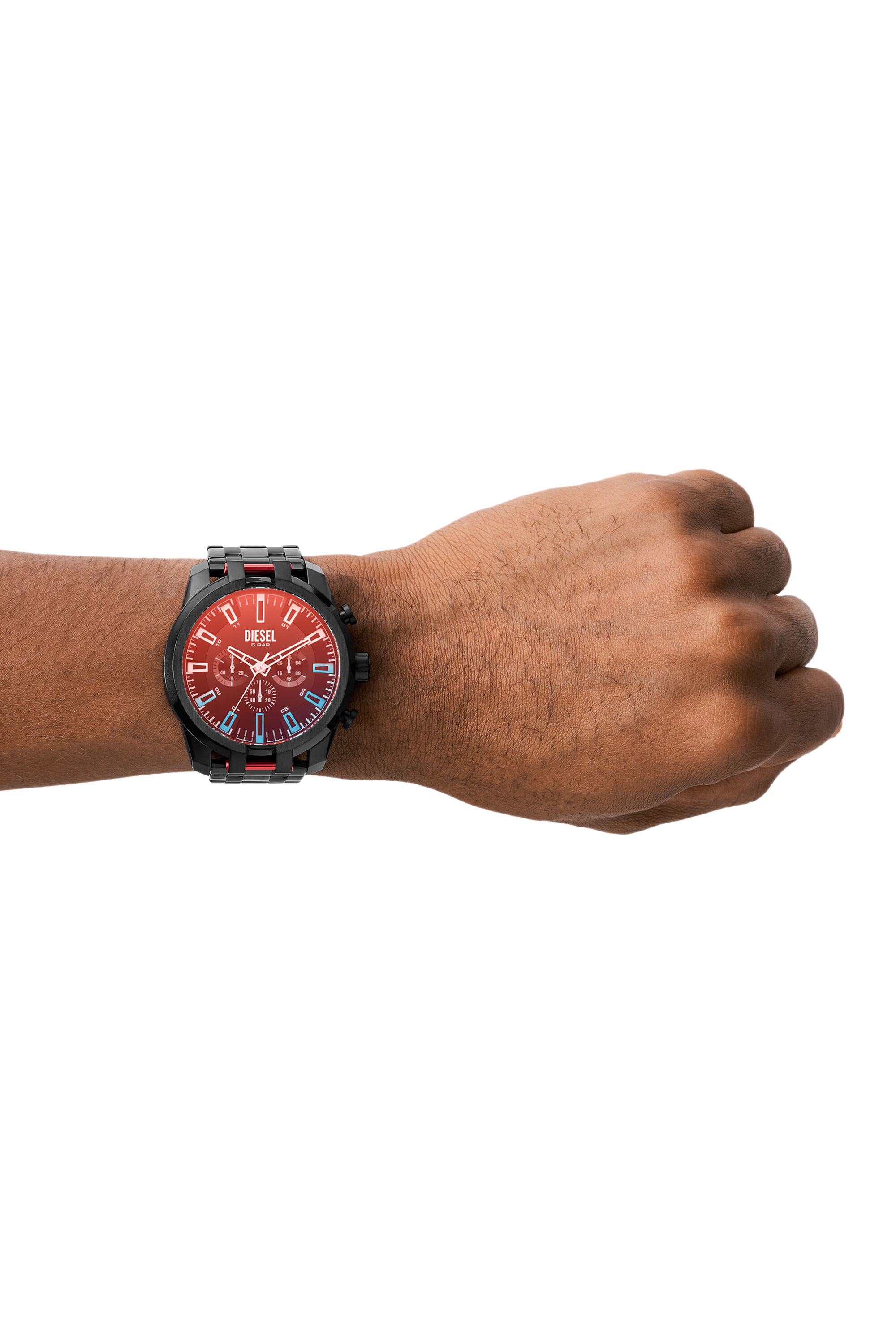 Diesel - DZ4589, Montre Split avec un bracelet en acier inoxydable noir Homme in Gris - 4