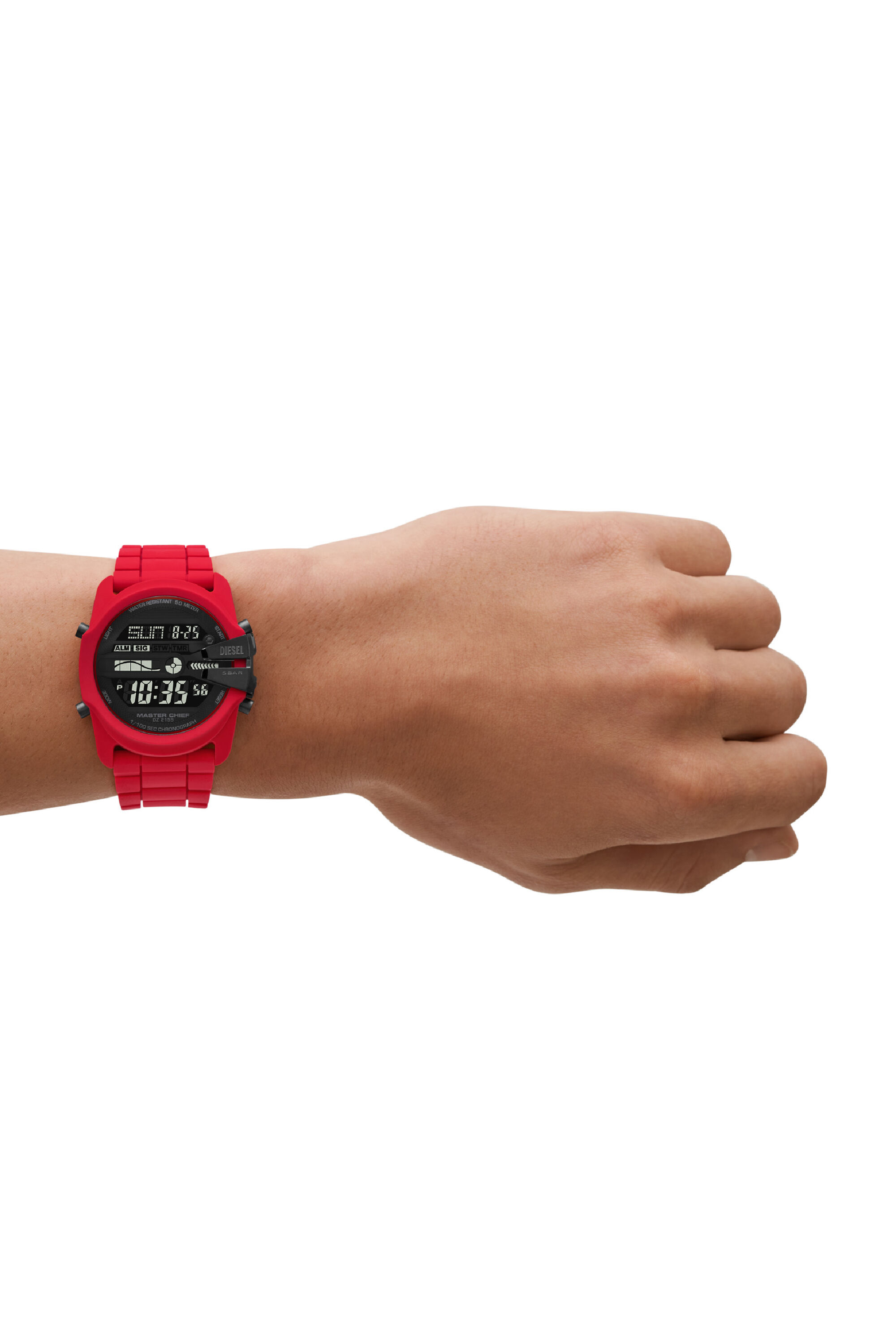 Diesel - DZ2159, Male's Master Chief Digital silicone watch in Red - 4