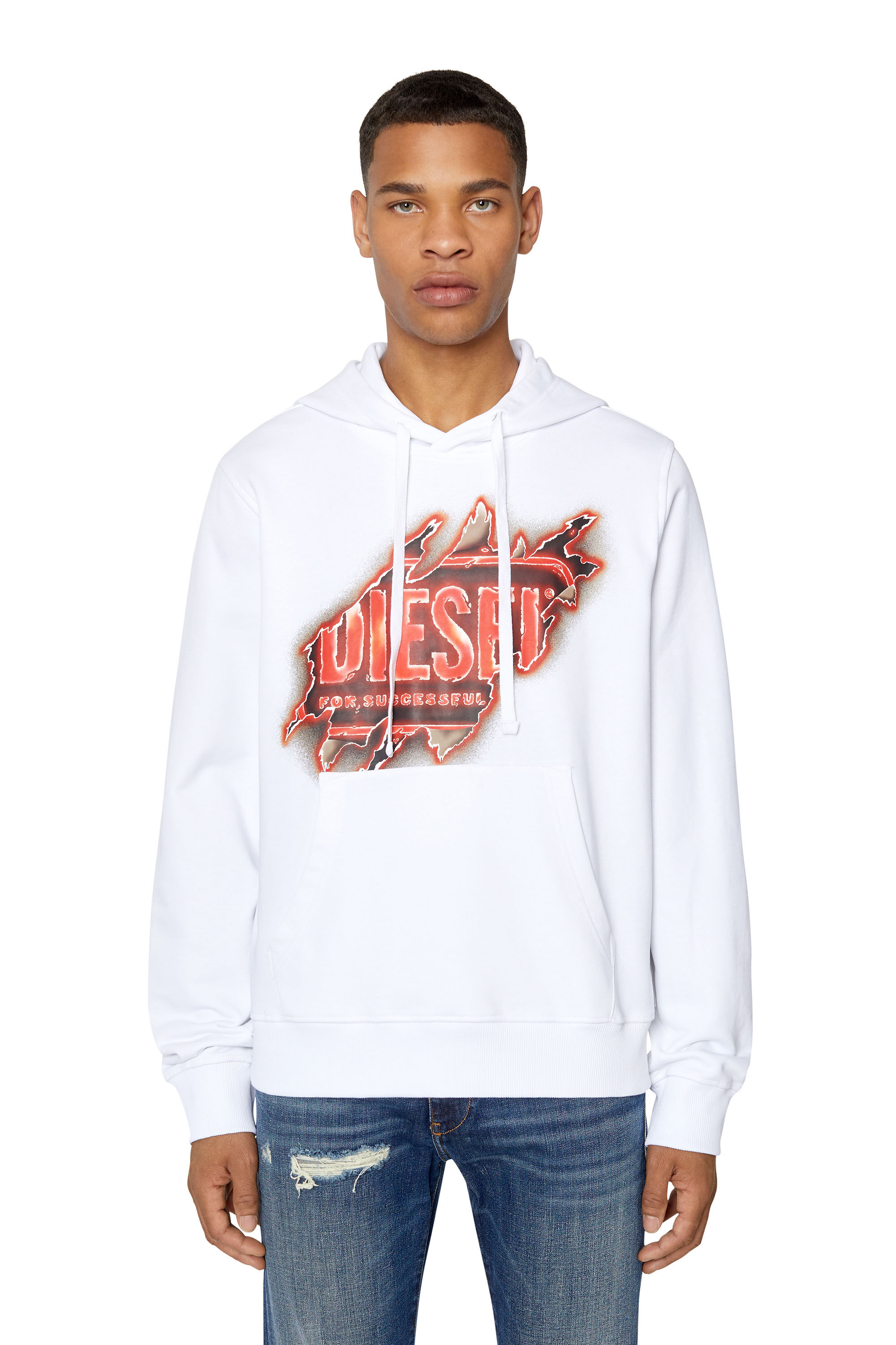 Diesel peel logo online sweatshirt