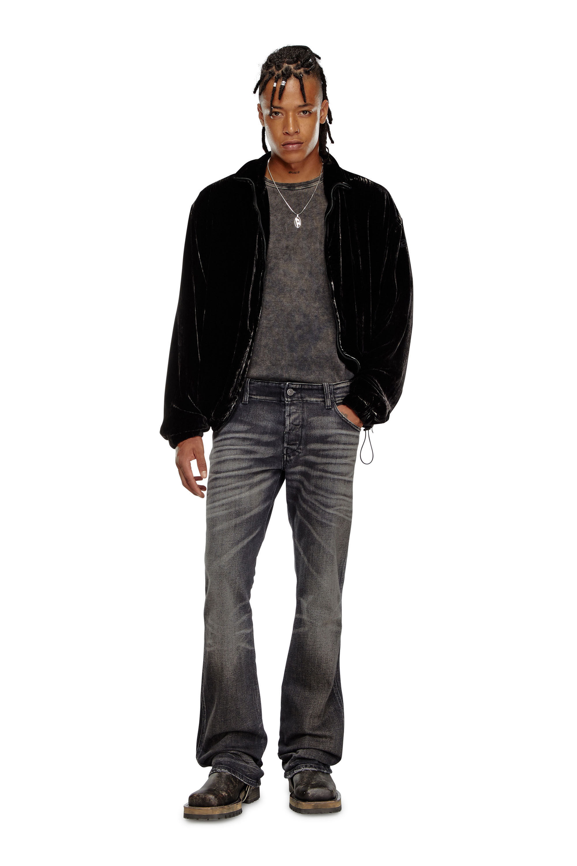 Diesel - Male Bootcut Jeans D-Backler 09J65, Black/Dark Grey - Image 1