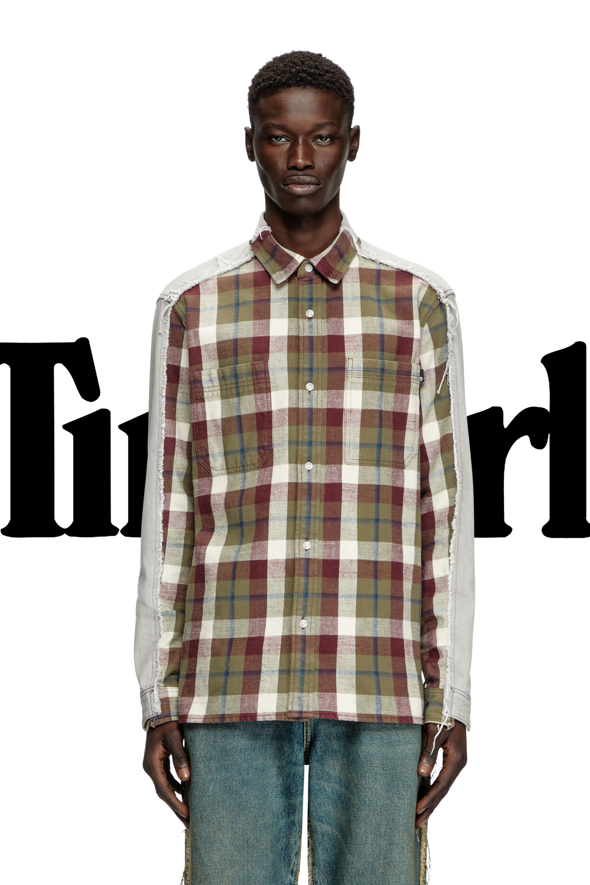 Diesel - Shirt Diseloves 8B, Chemise à carreaux en denim effet blanchi Mixte in Polychrome - 6