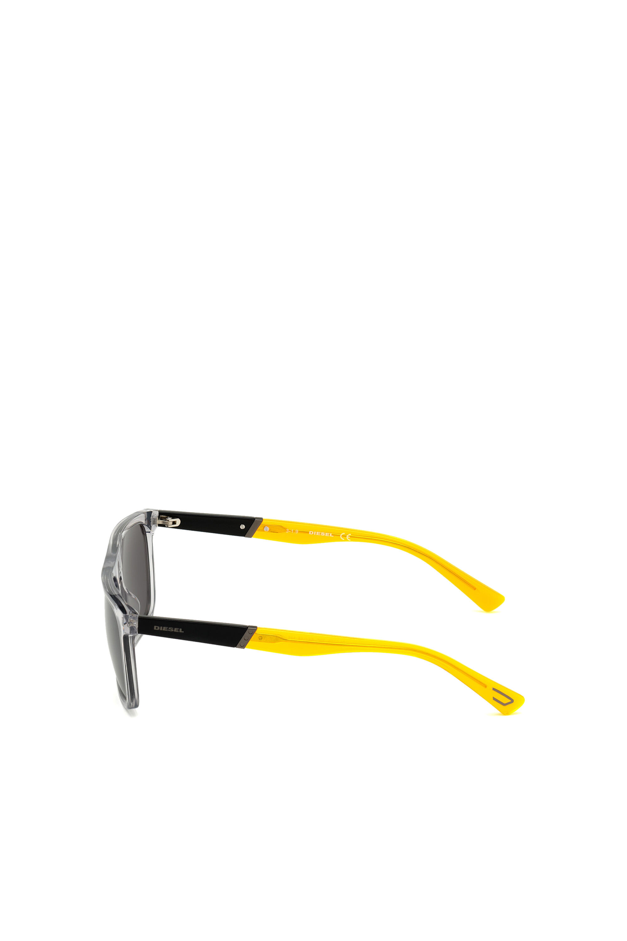 Diesel - DL0299, Male's Sunglasses with squared acetate shape in Grey - 4