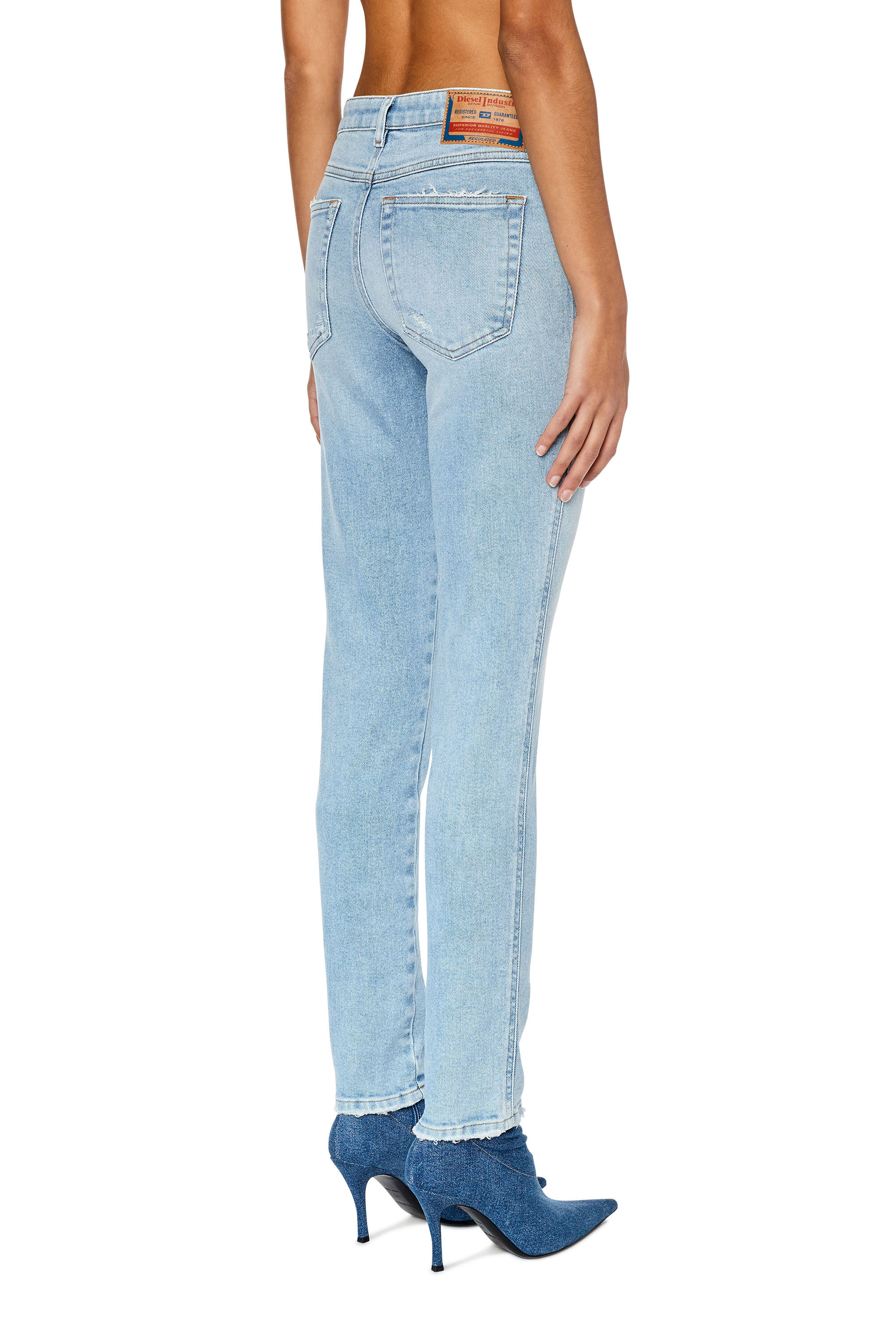 Diesel - Skinny Jeans 2015 Babhila 09E90, Bleu Clair - Image 5