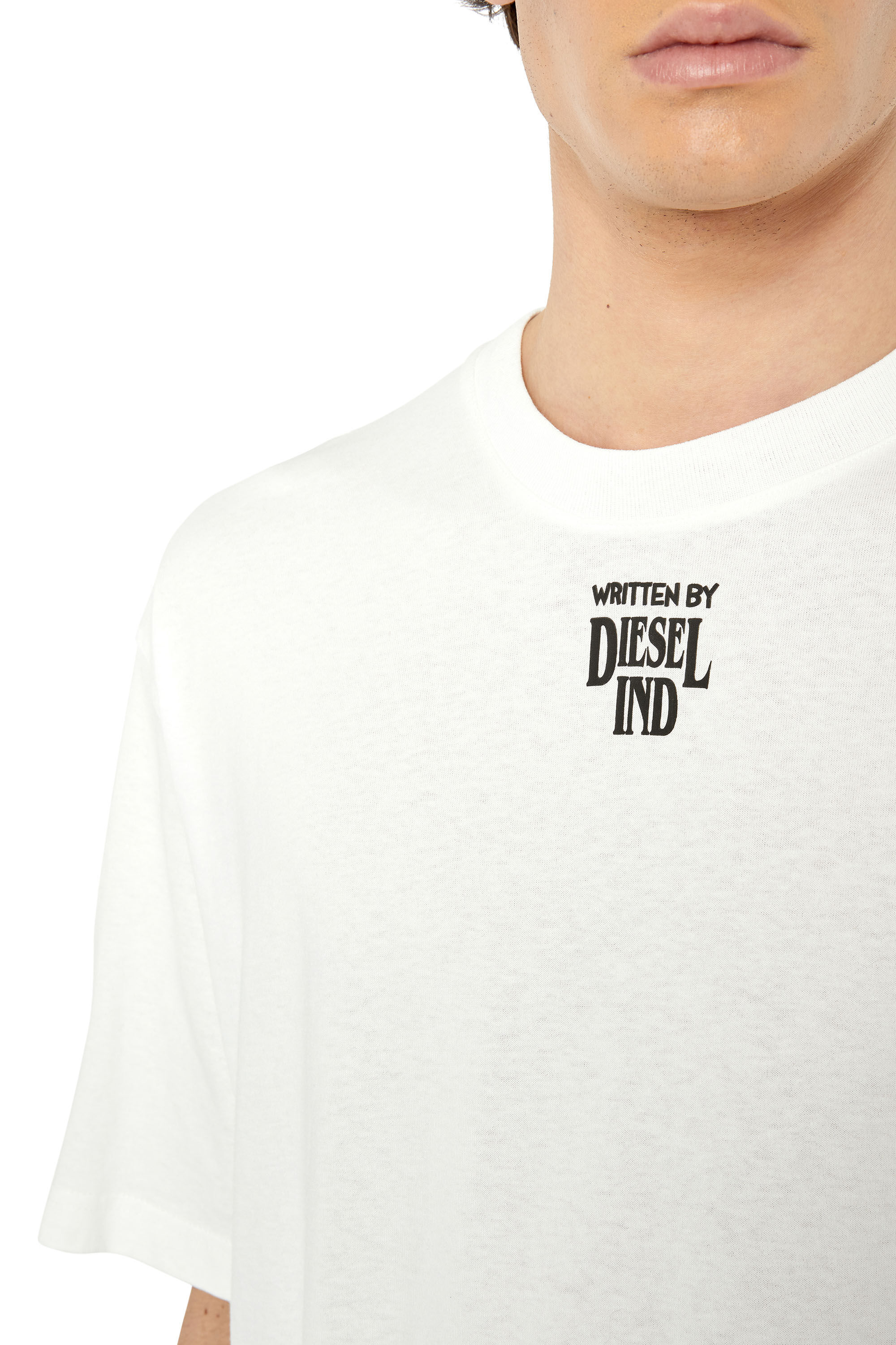 Diesel - T-WASH-G3, Male's Oversized T-shirt with fuel can print in White - 4