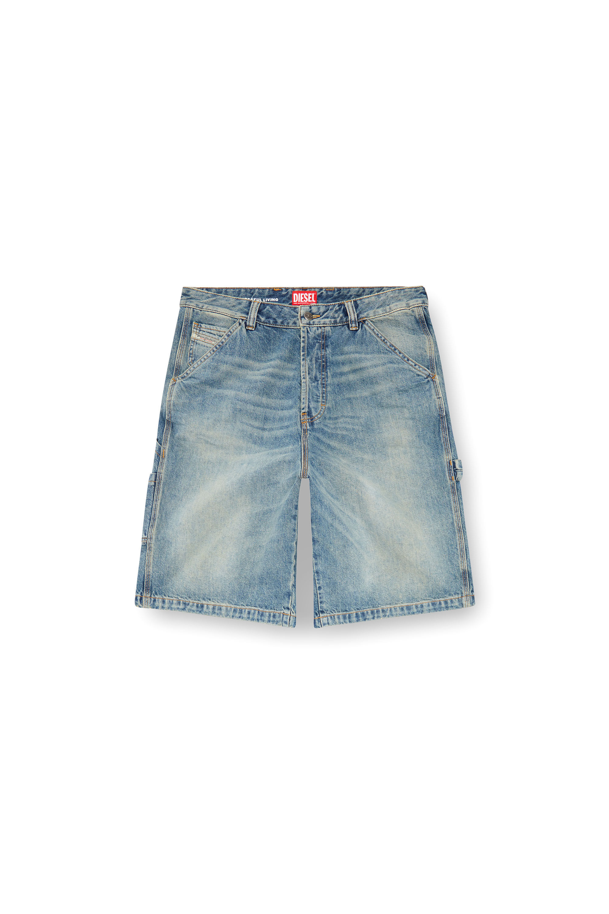 Diesel - D-LIVERY-SHORT, Short utility en denim Homme in Bleu - 2
