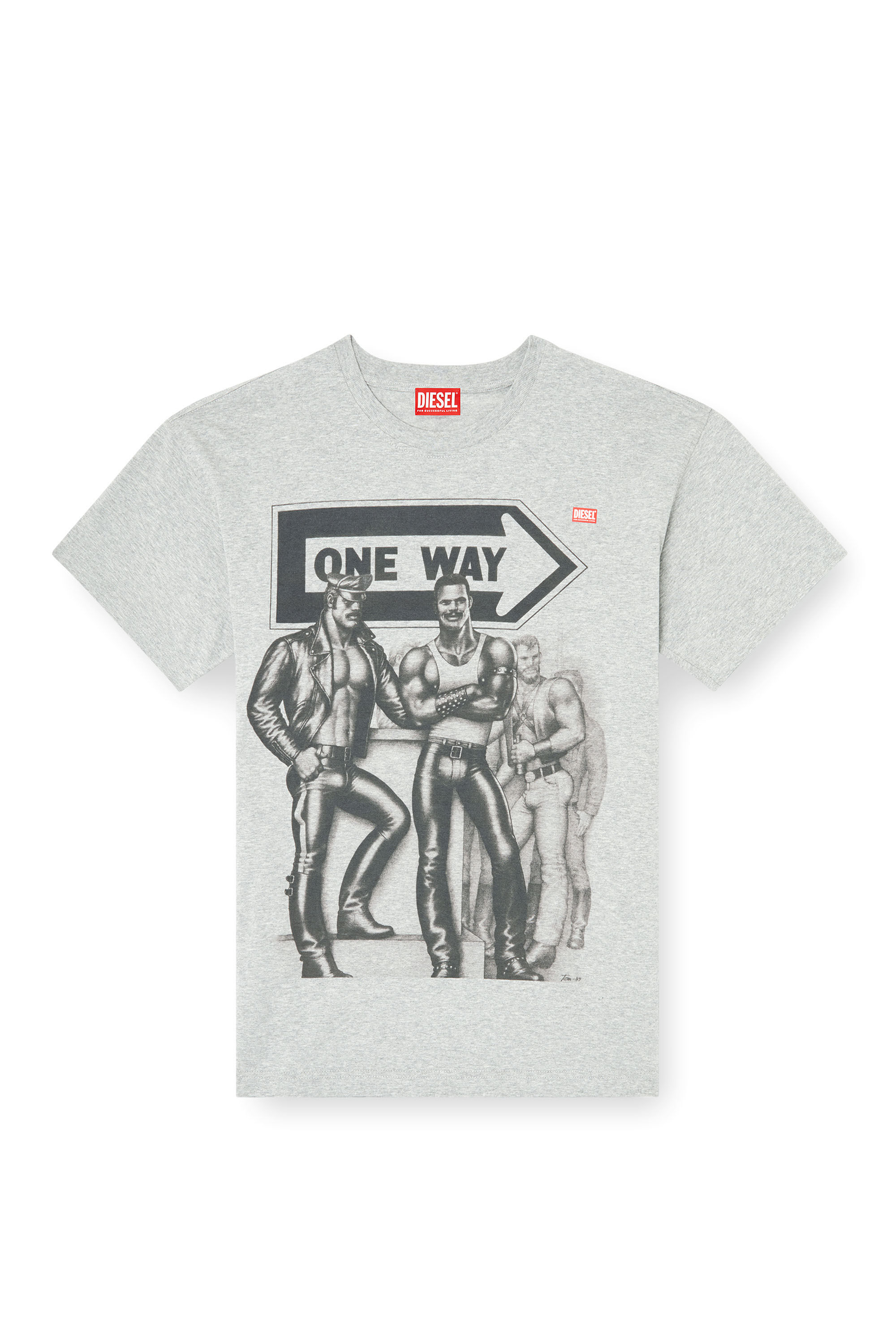 Diesel - PR-T-NORM-TOM25, T-shirt avec imprimé graphique Mixte in Gris - 2