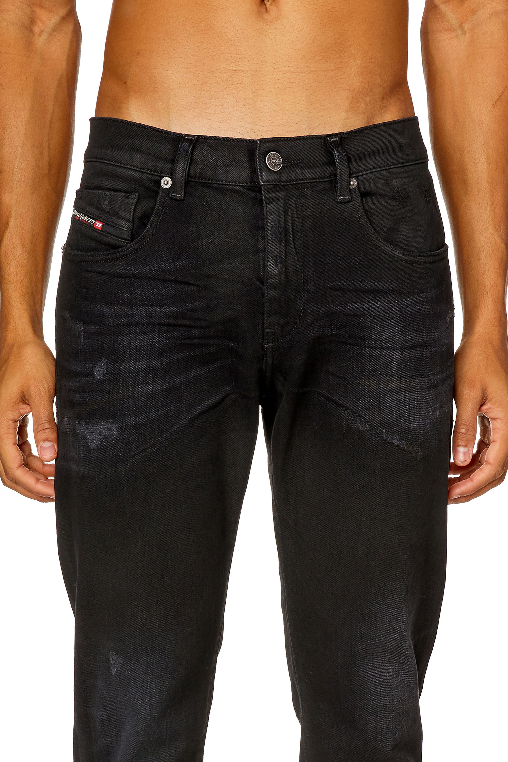 Men s Slim Jeans Black Dark Grey Diesel 2019 D Strukt