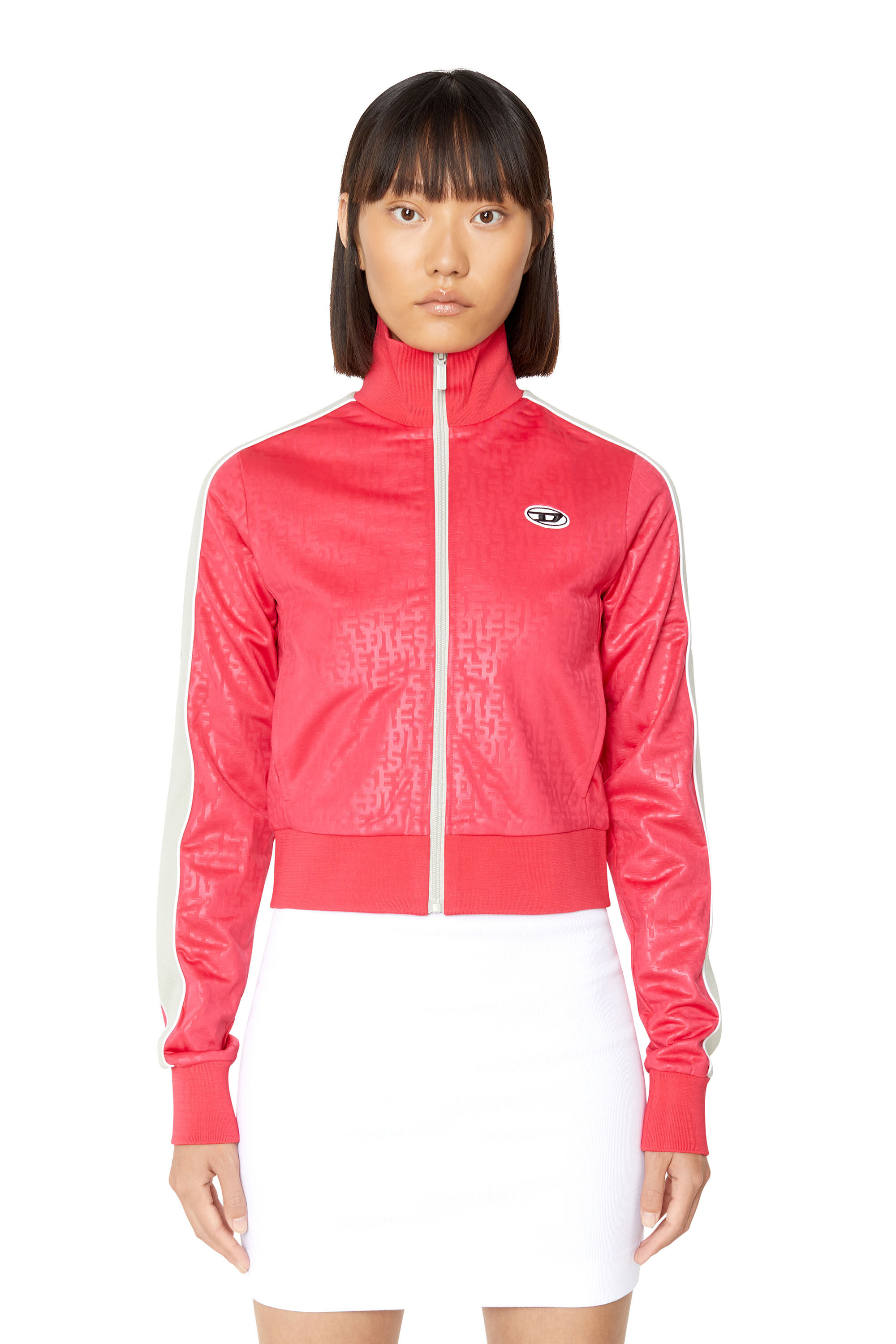 F MACSY MON Woman Track jacket with monogram print Diesel