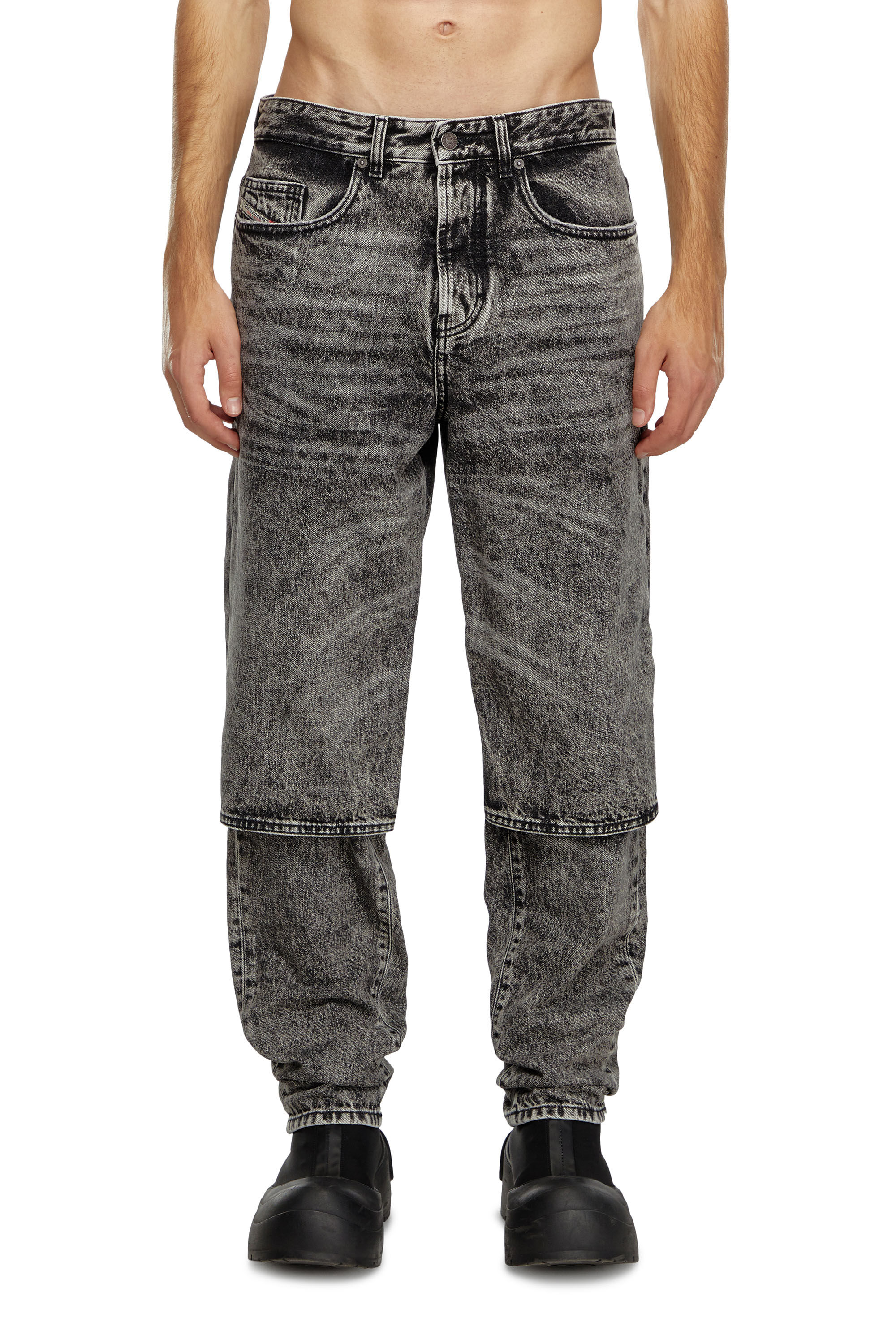 Diesel - Male's Straight Jeans D-Malon 0CBDE, Black/Dark Grey - 3