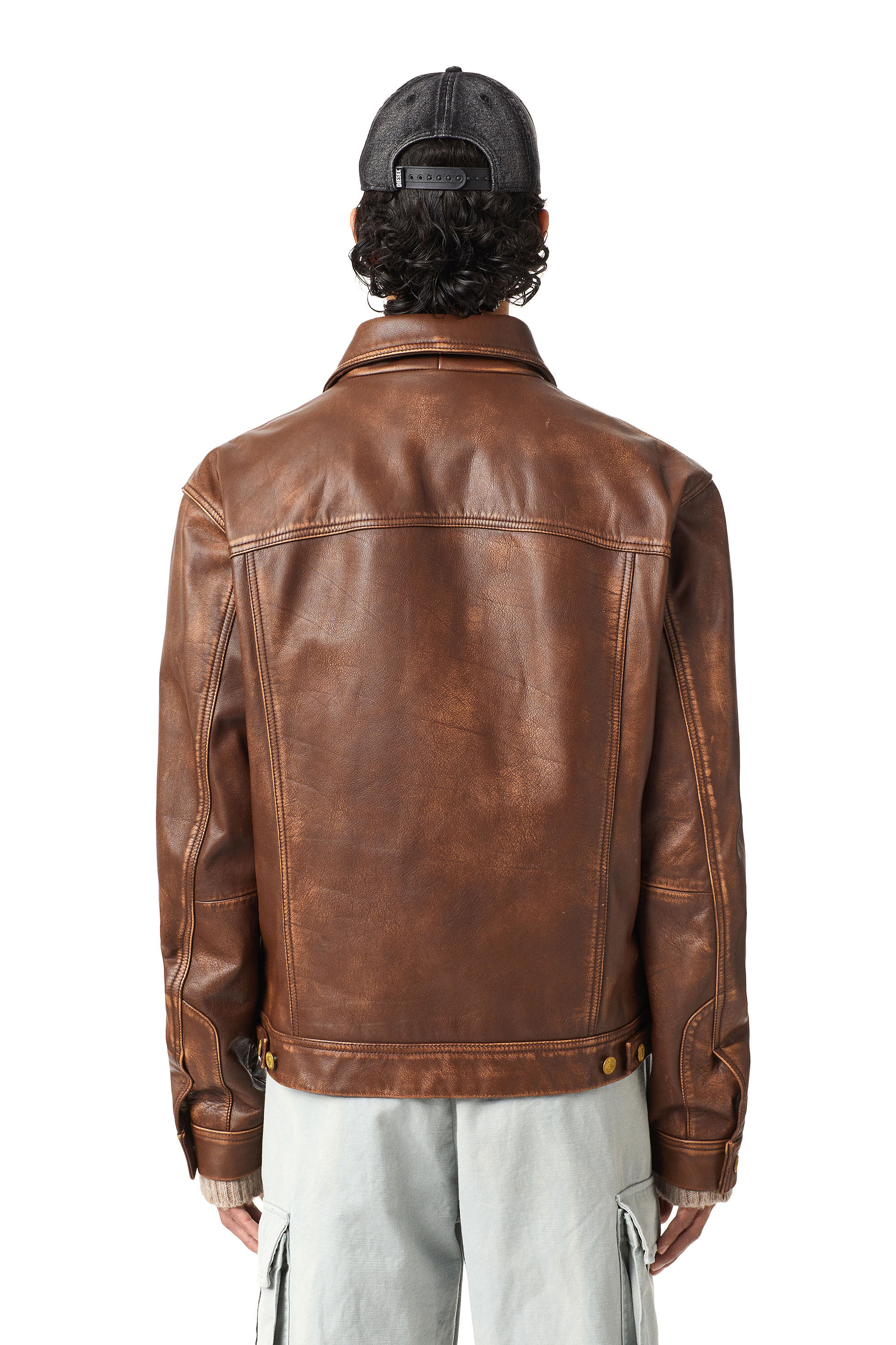 Diesel lily leather jacket hot sale