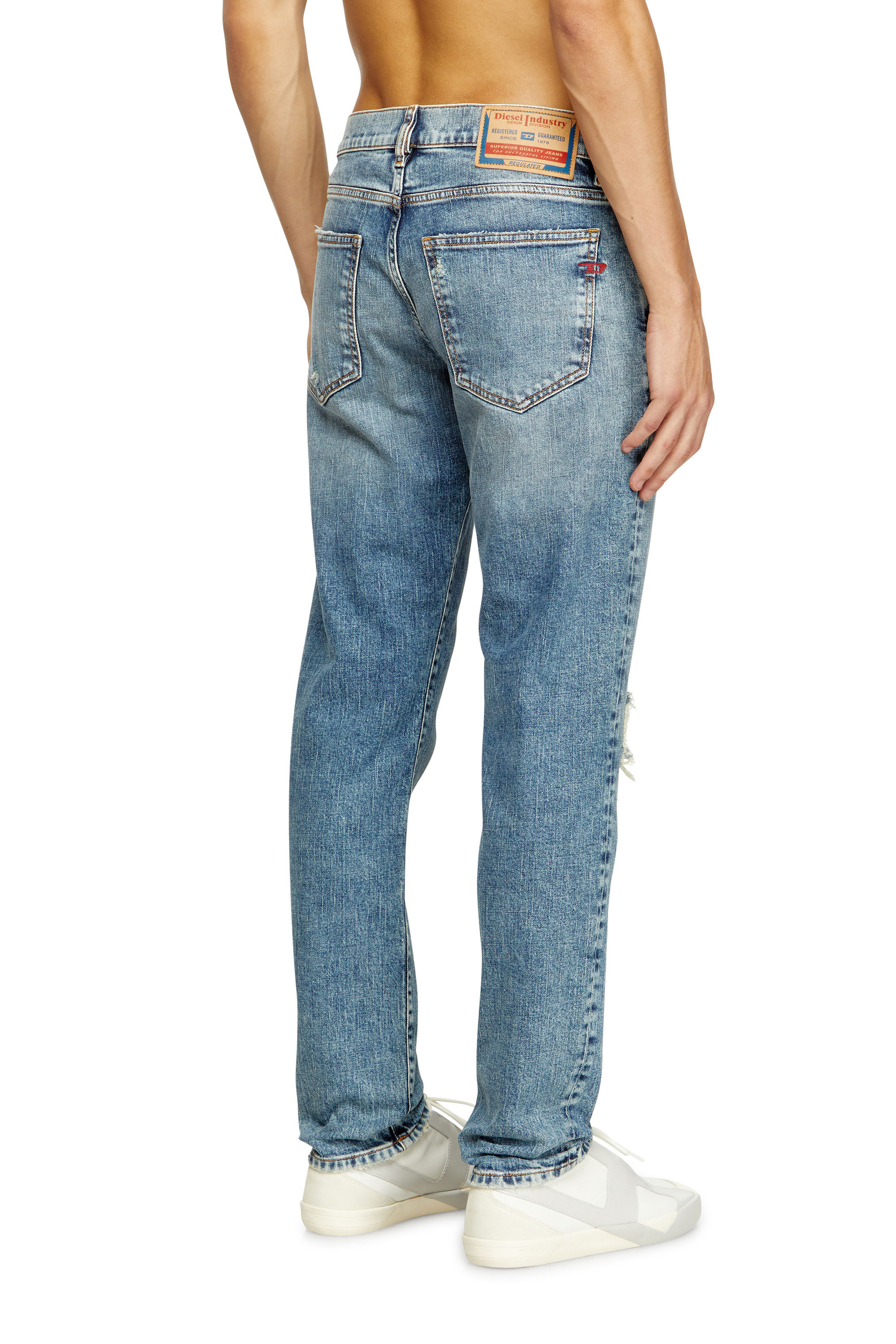 Diesel - Slim Jeans 2019 D-Strukt 09L34 Homme, Bleu Clair - Image 4