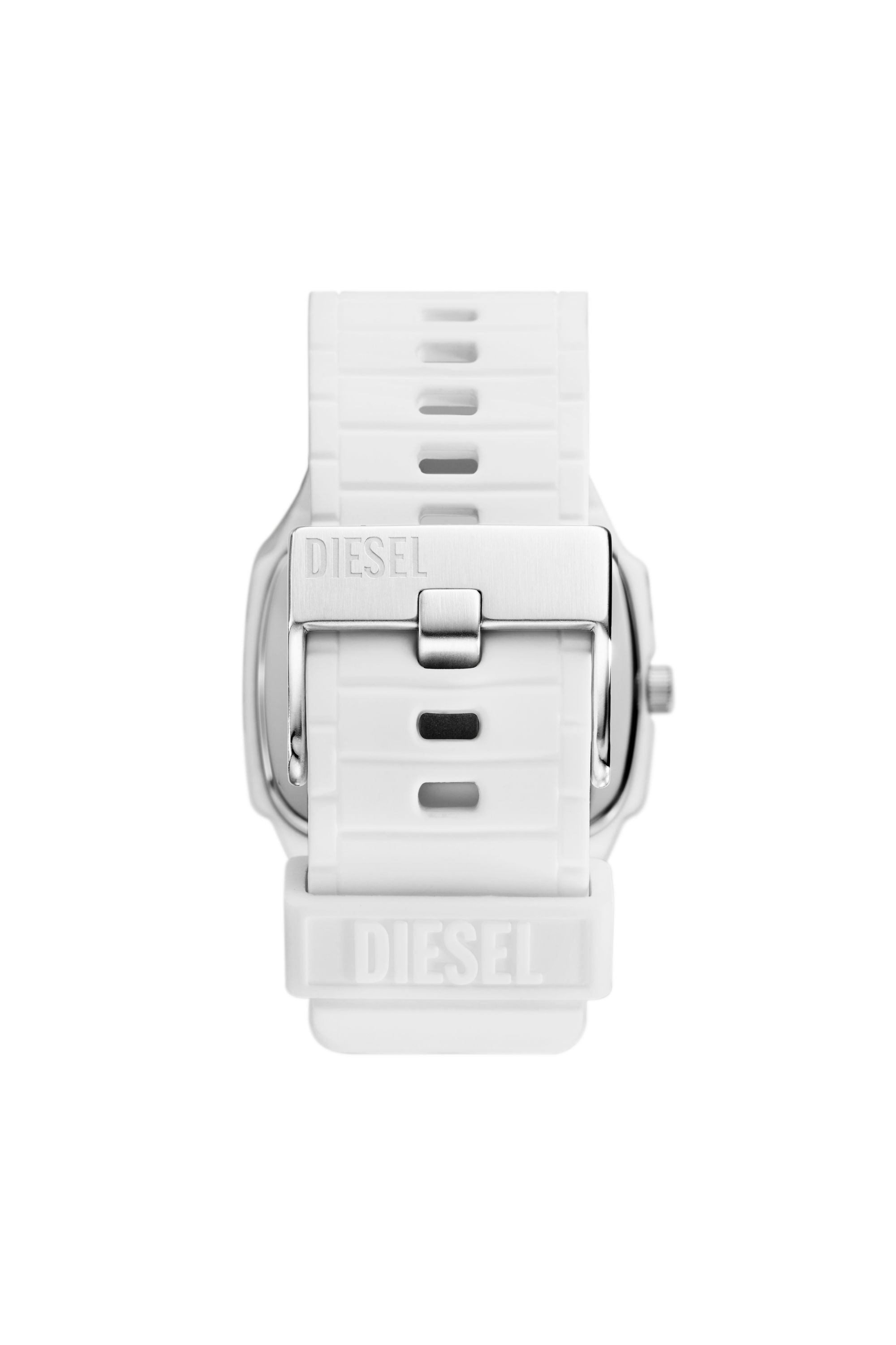 Diesel - DZ2204, Male Cliffhanger 2.0 three-hand white silicone watch in White - Image 2