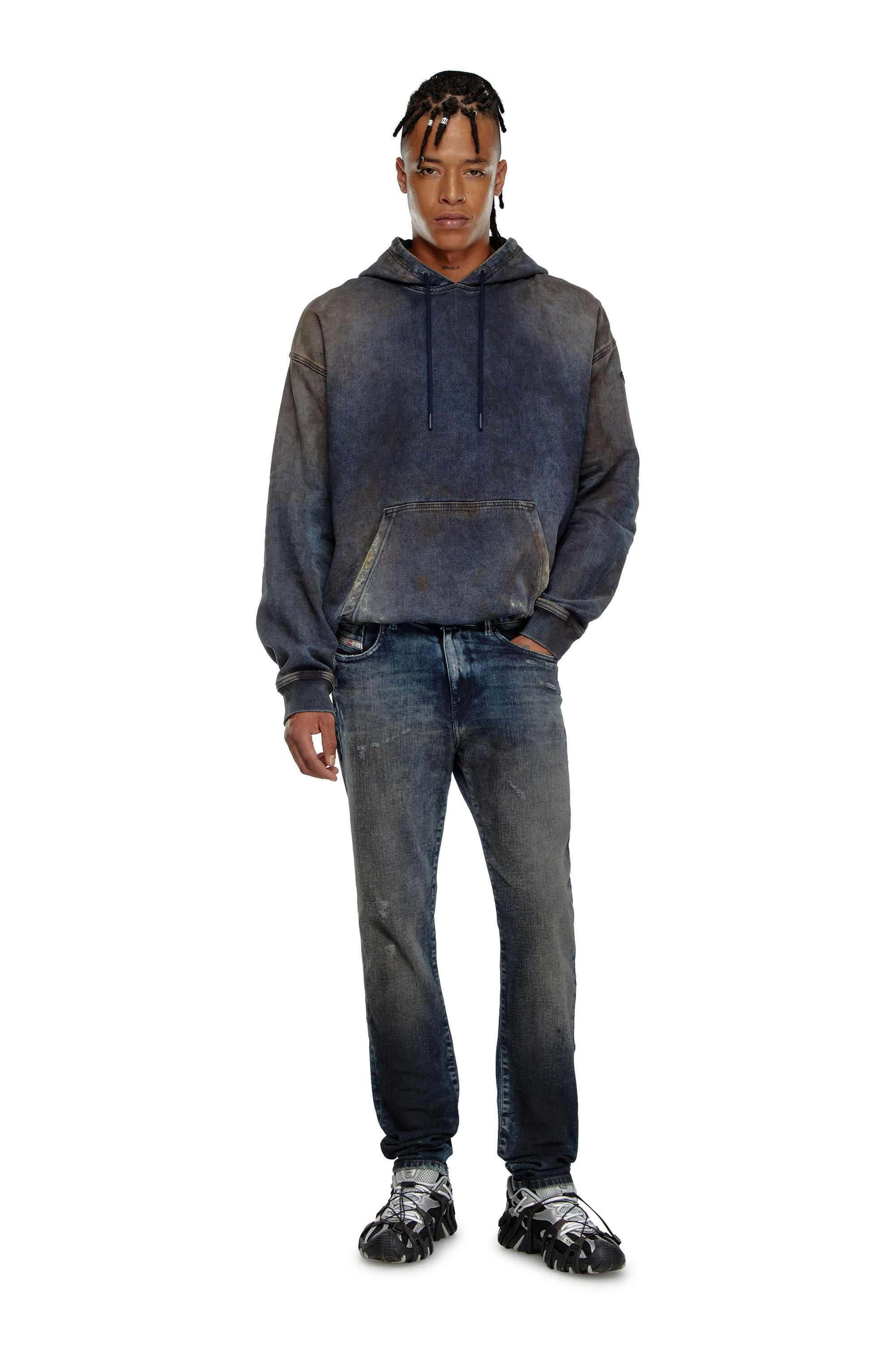 Diesel - Slim Jeans 2019 D-Strukt 09H54 Homme, Bleu Foncé - Image 1