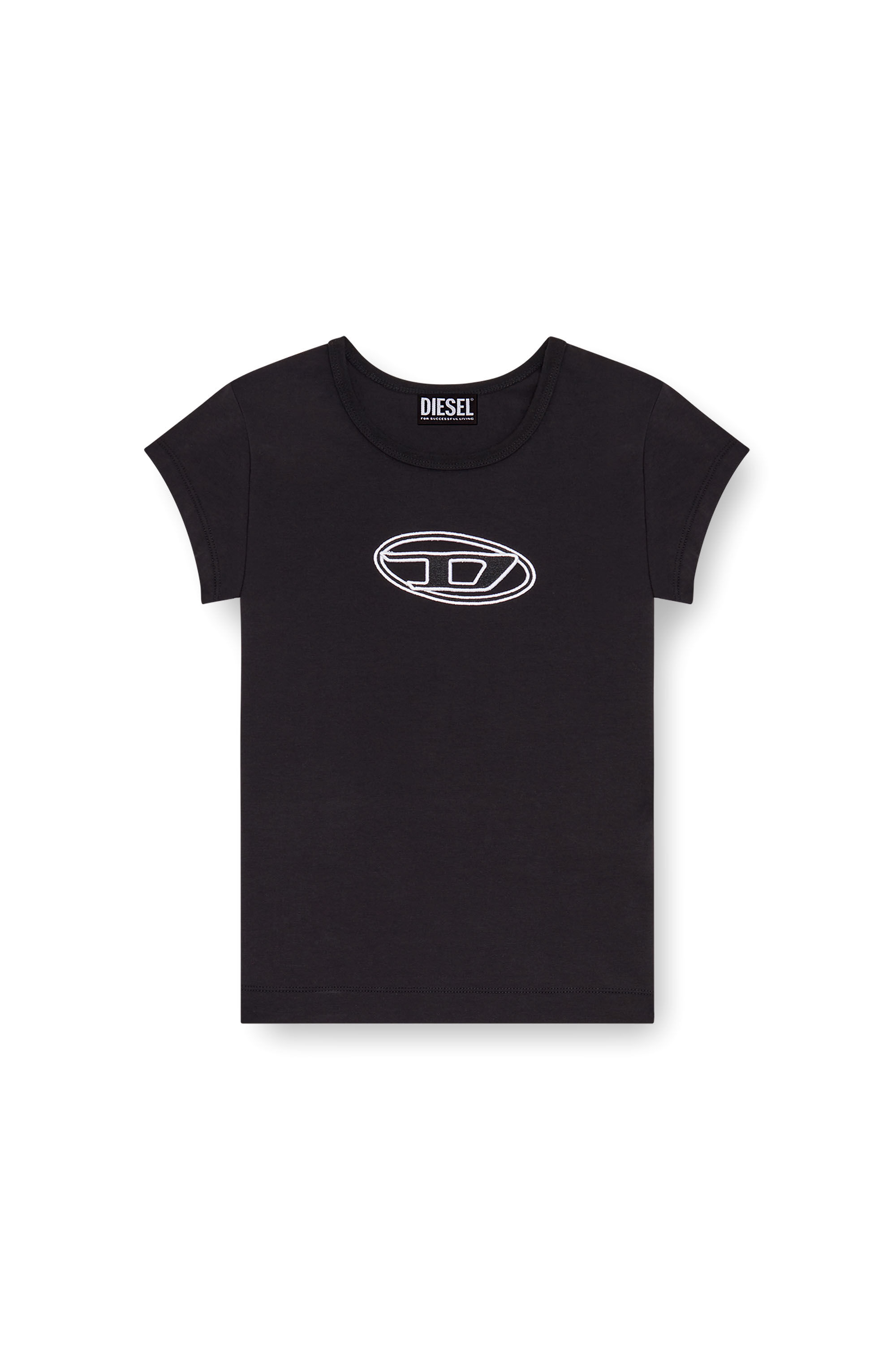 Diesel - T-ANGIE, Femme T-shirt avec logo peek-a-boo in Polychrome - Image 2